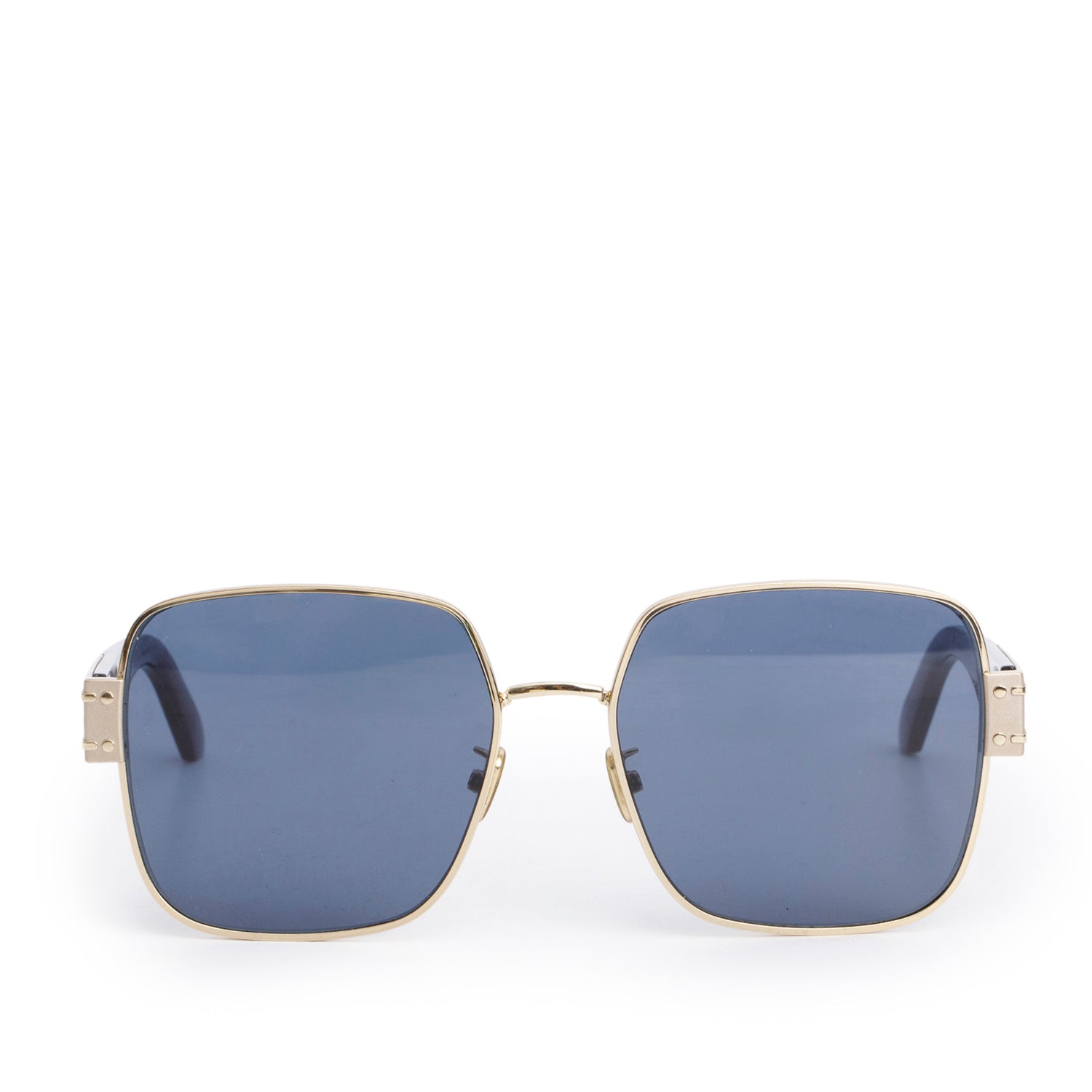 Christian Dior Black/Gold DiorSignature S4U Square Sunglasses w/ Case
