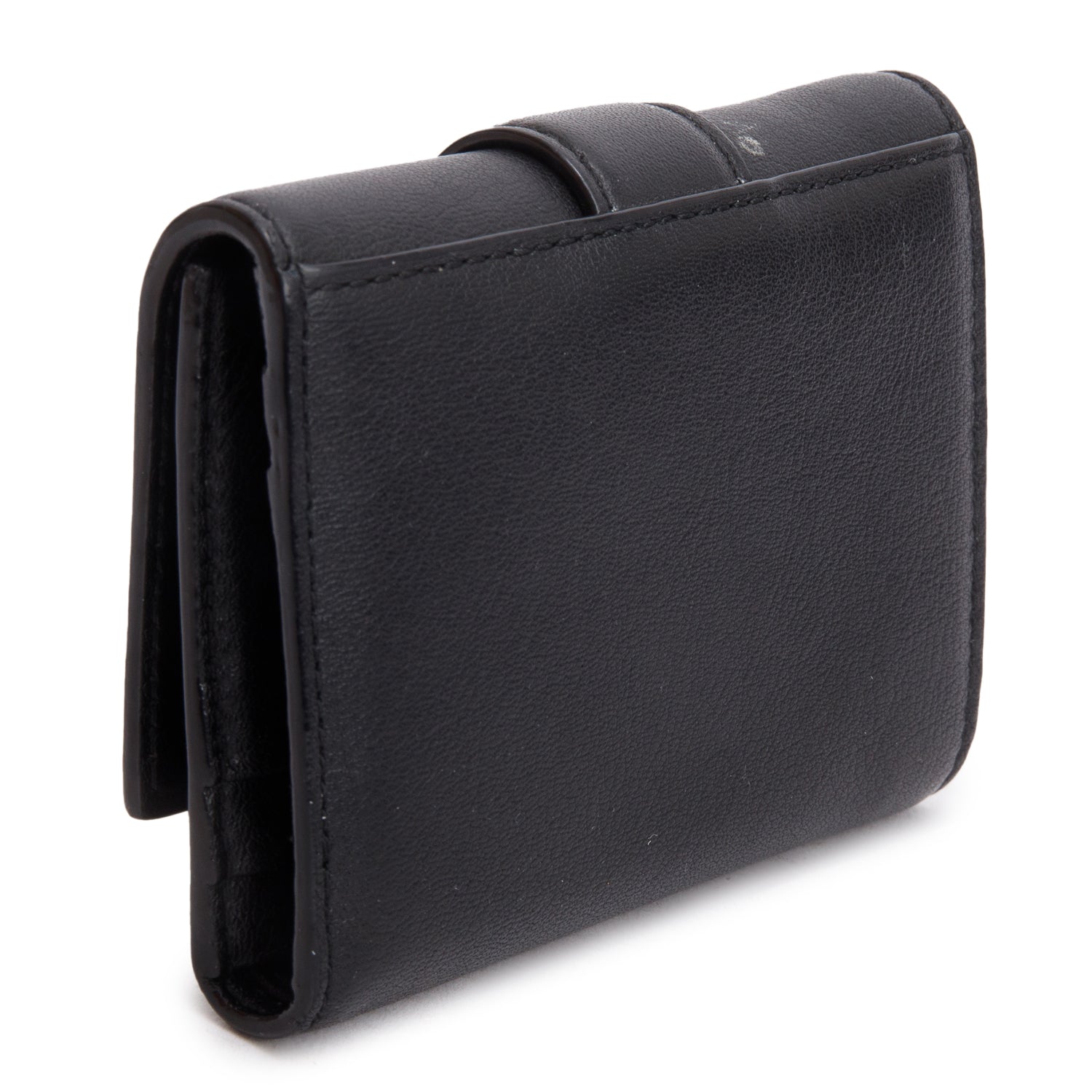 Jimmy Choo Black Calfskin Cheri Cosmos Compact Wallet w/ Box