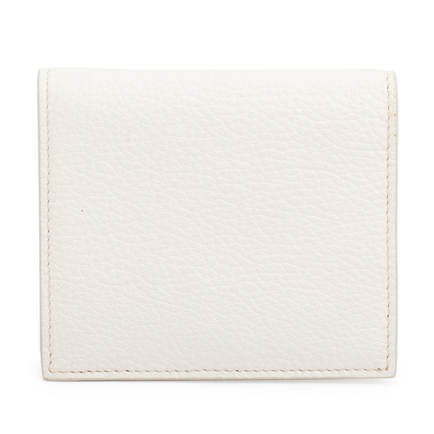 Prada White Vitello Phenix Bo-Fold Wallet