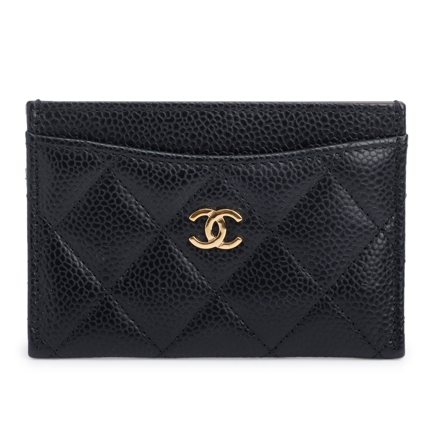 Chanel Black Caviar Leather Classic Card Holder