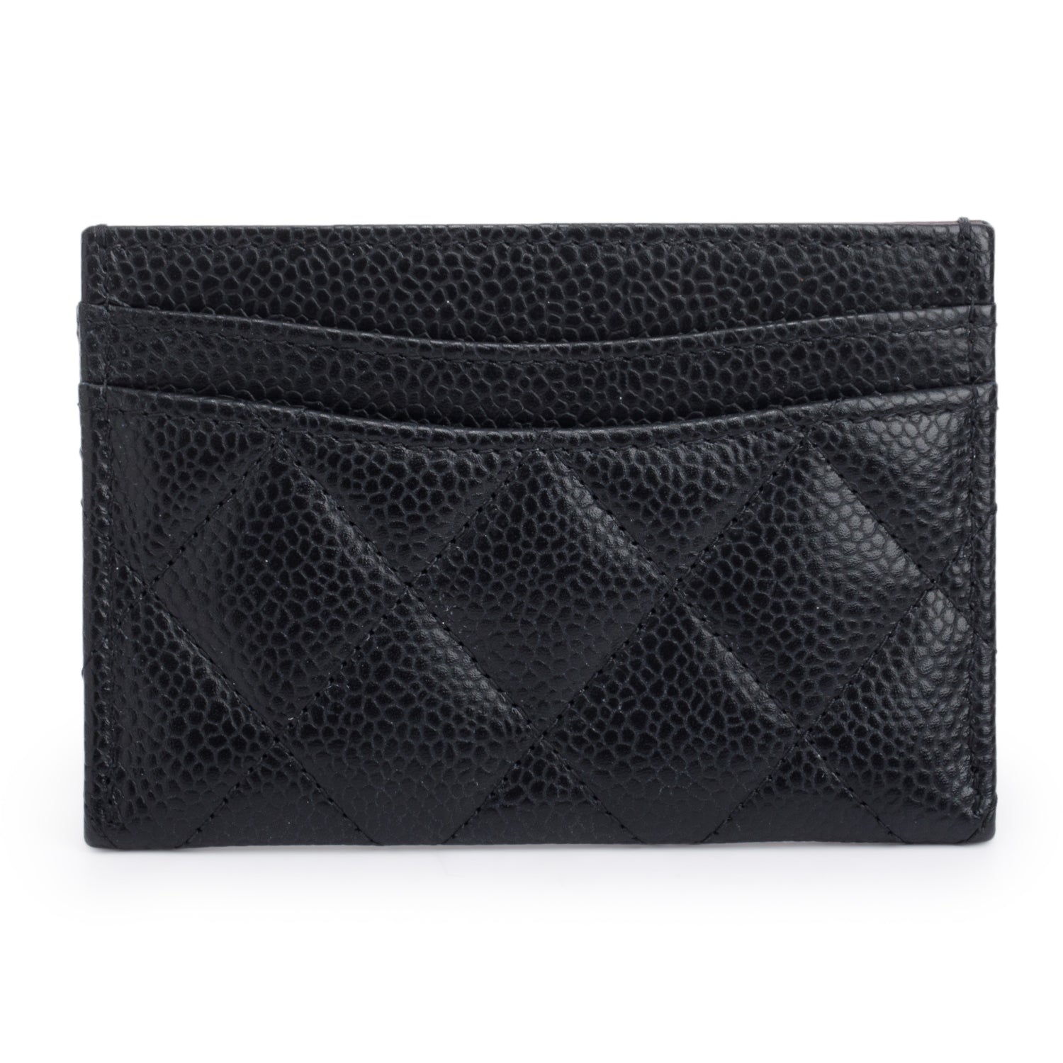 Chanel Black Caviar Leather Classic Card Holder