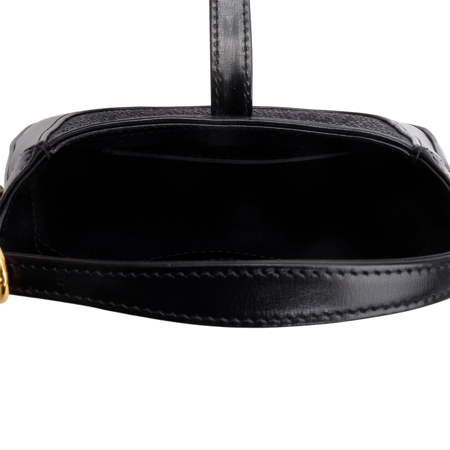 Gucci Black New Canvas Charisma Calfskin Crystal GG Monogram Mini Jackie 1961 w/ Box & Strap