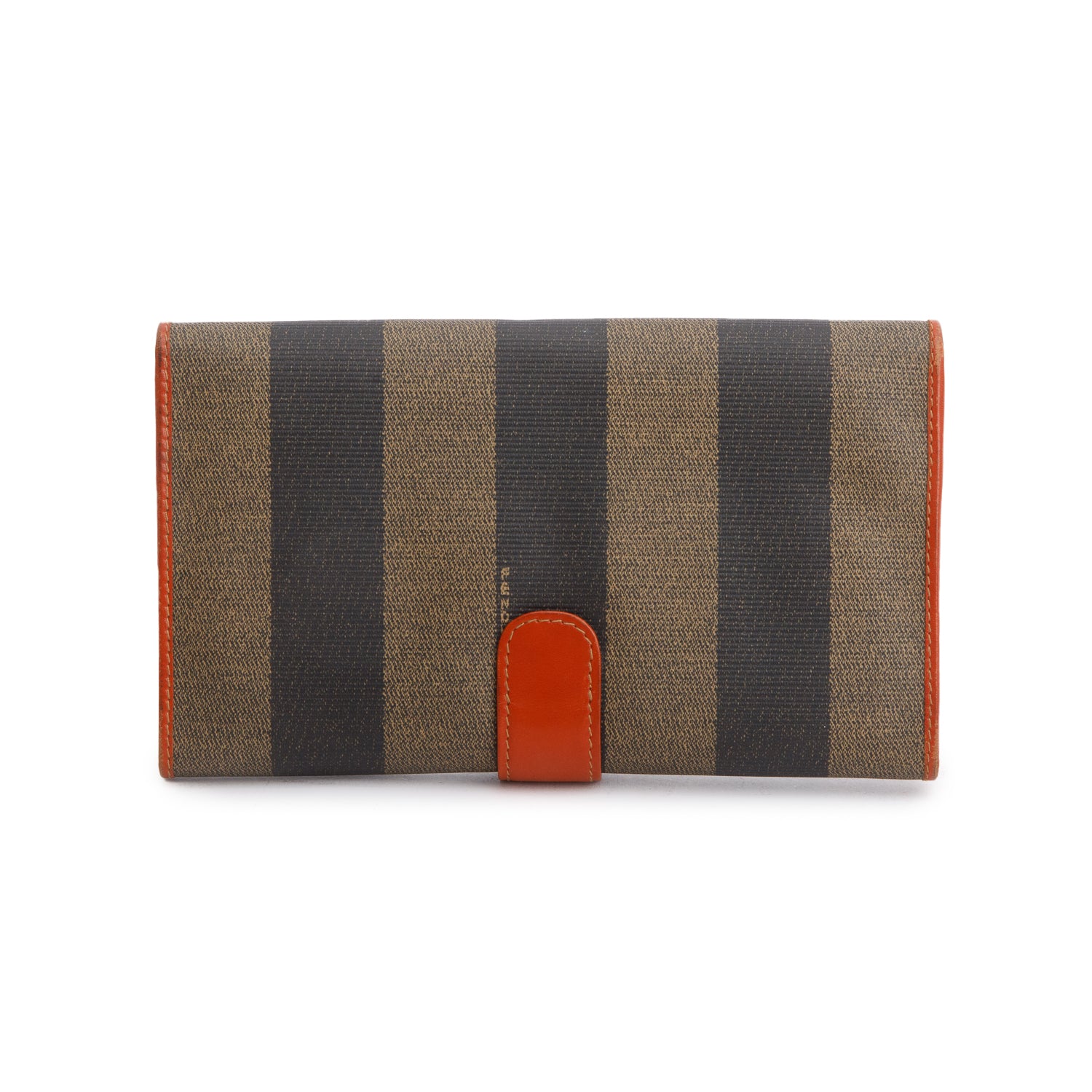 Fendi Vintage Pequin Long Bi-Fold Wallet w/ Box