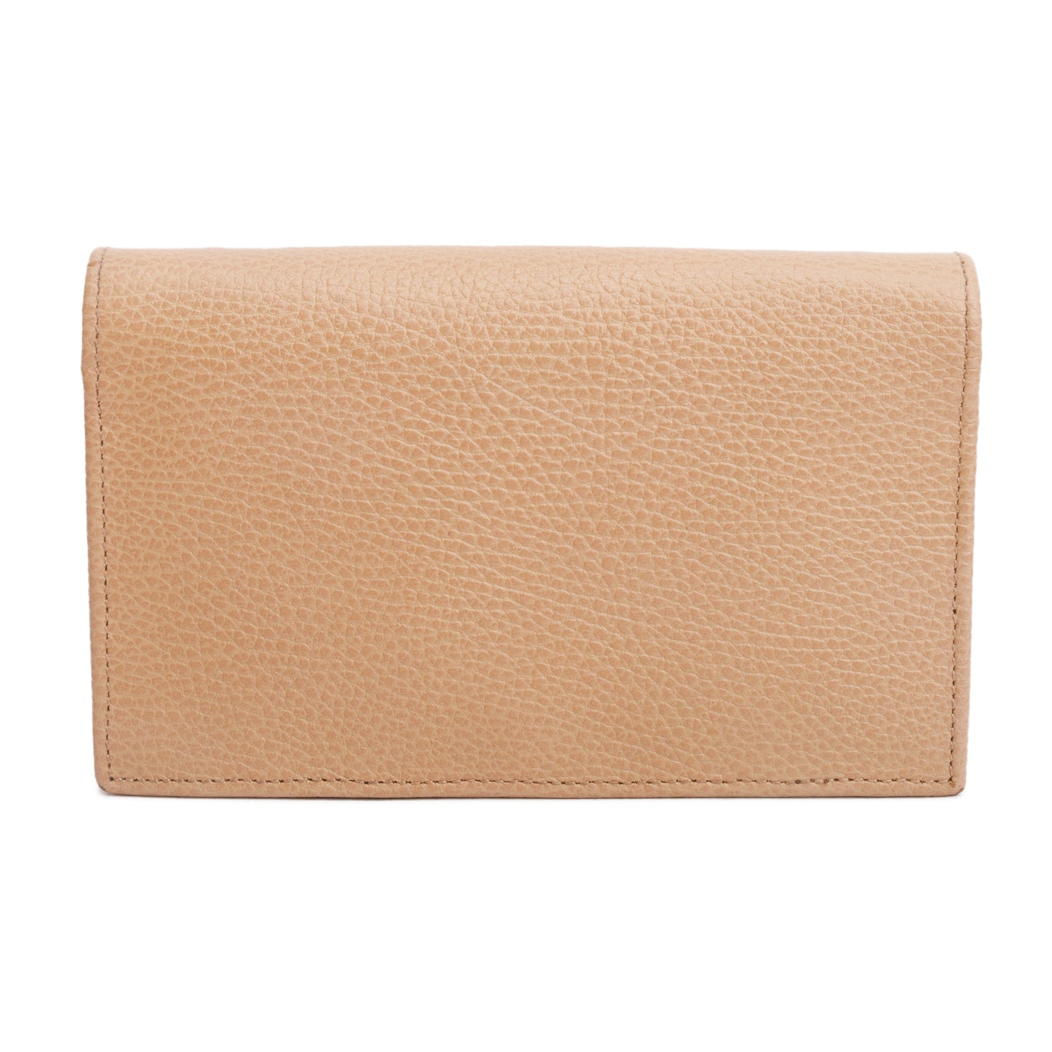 Gucci Beige Dollar Calfskin Leather Interlocking GG Wallet on Chain w/ Box