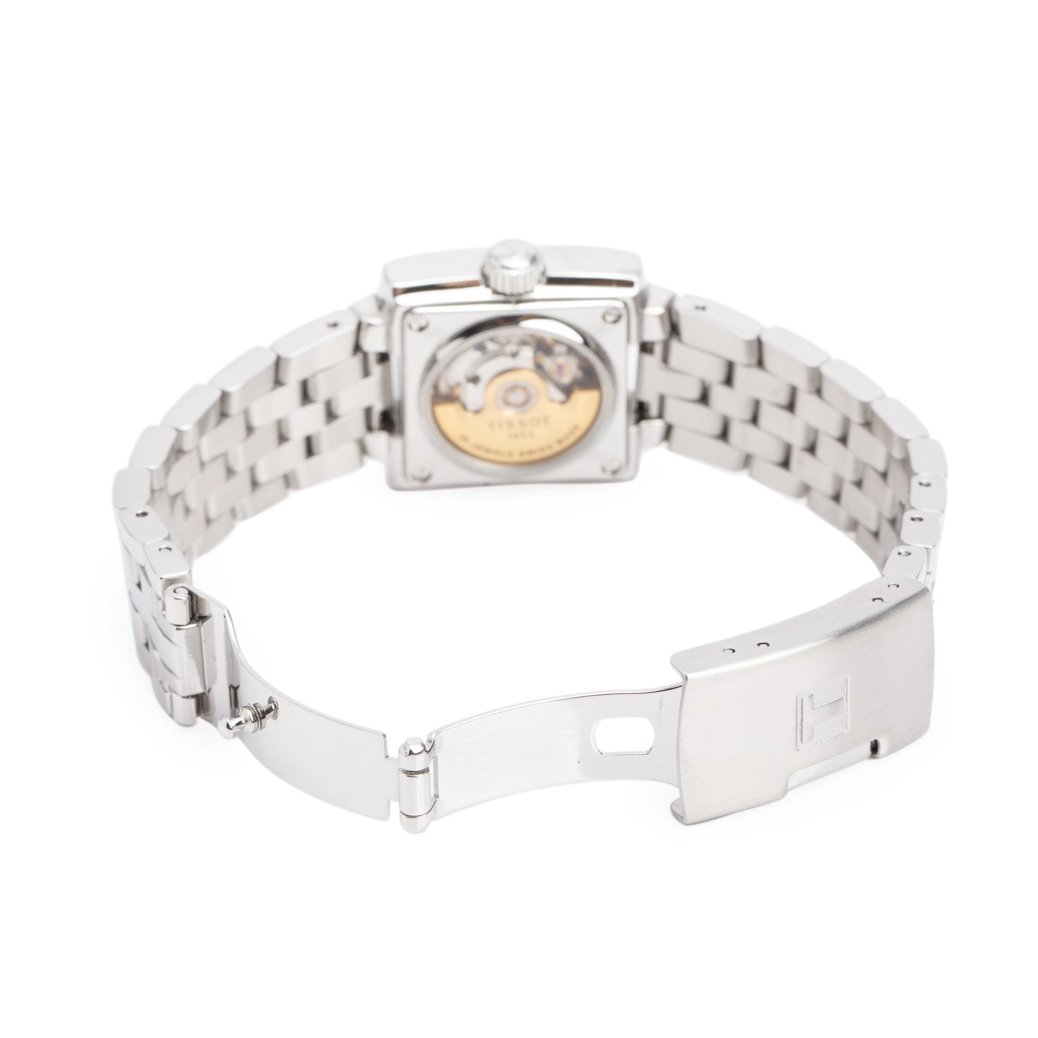 Tissot Stainless Steel 1853 Square Automatic Watch, White Dial