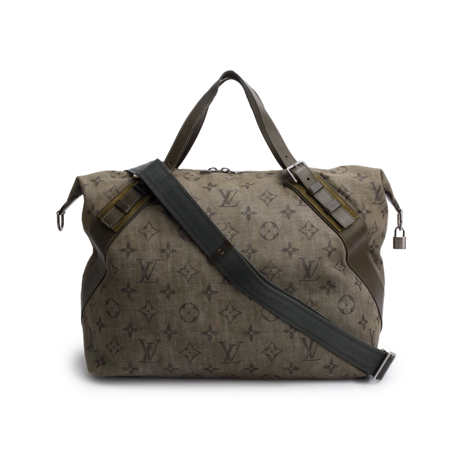 Louis Vuitton Green Monogram Impression Sac Weekend w/ Strap