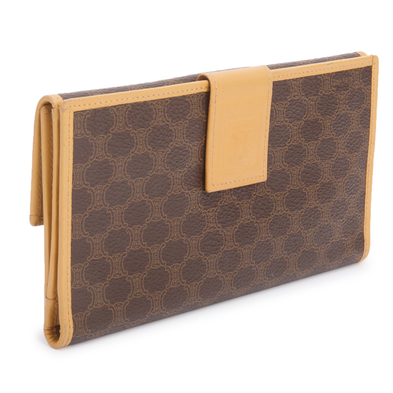Celine Vintage Brown Triomphe Continental Wallet