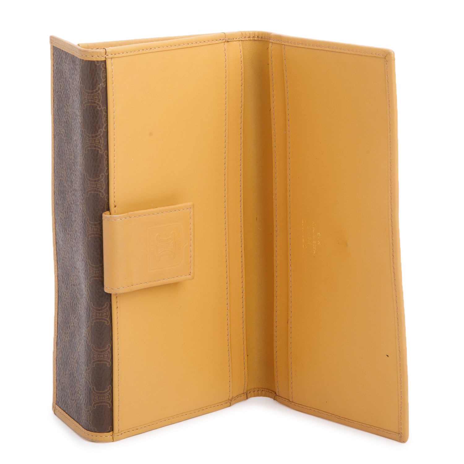 Celine Vintage Brown Triomphe Continental Wallet