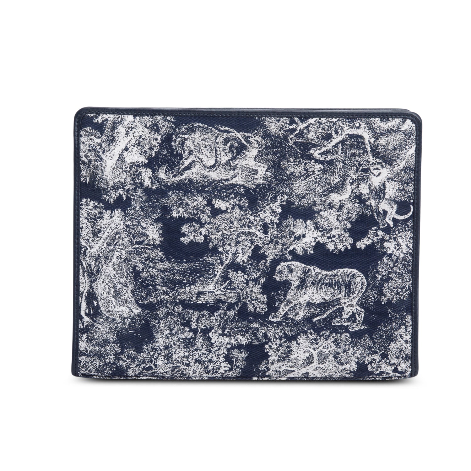 Christian Dior 2024 Blue Toile de Jouy Reverse Jacquard Dea 30 Montaigne Pouch