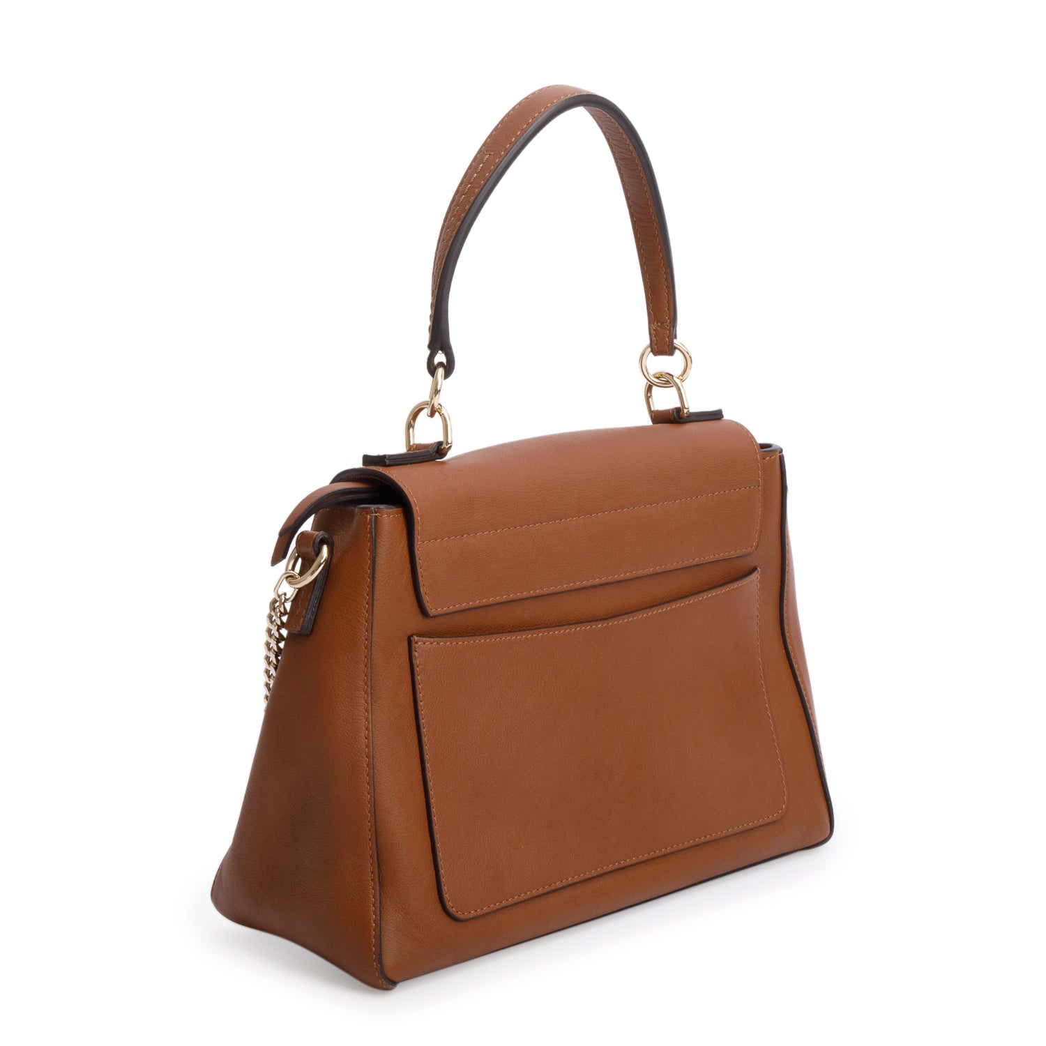 Chloe Brown Calfskin Small Faye Day Shoulder Bag w/ Box & Strap