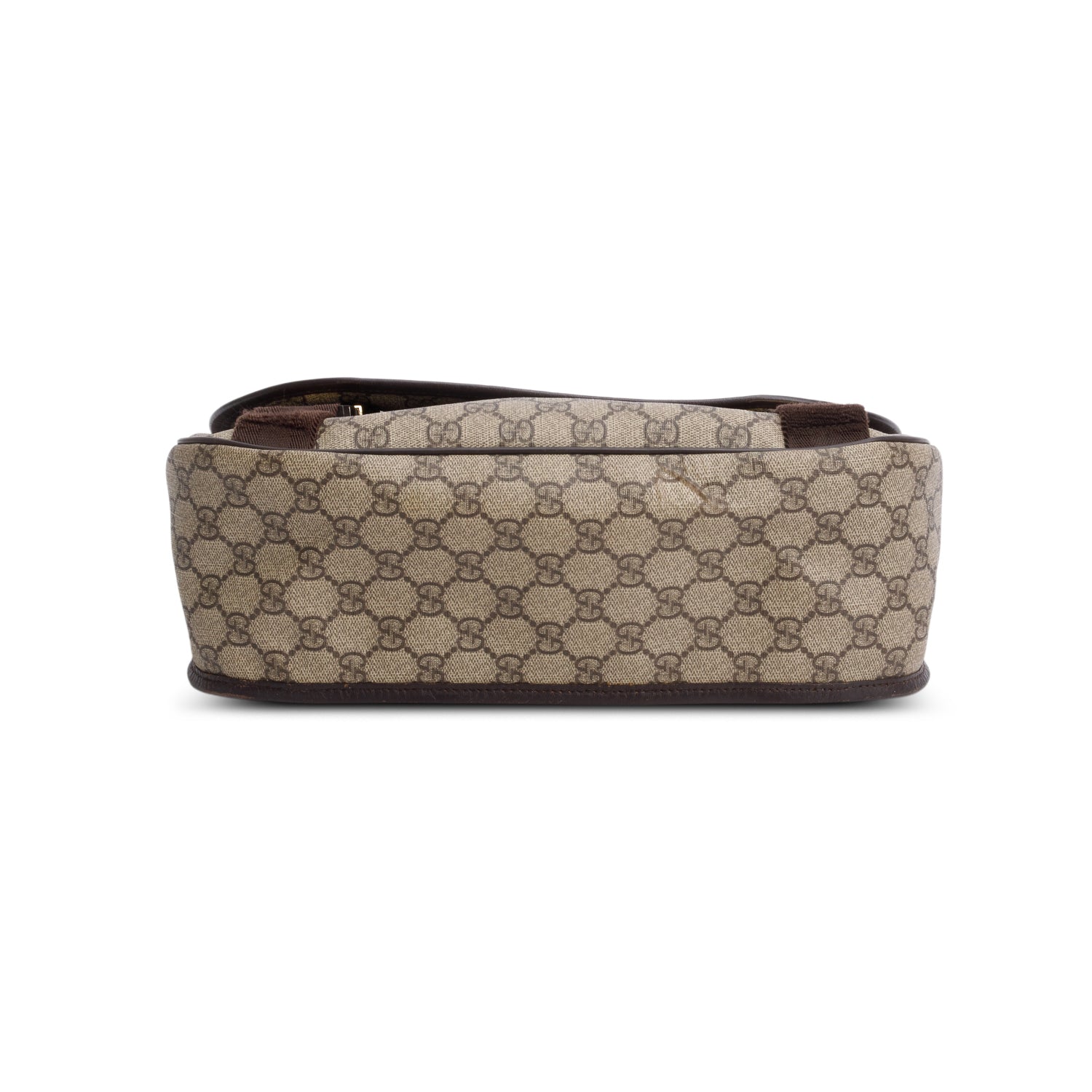 Gucci GG Supreme Double Buckle Flap Messenger Bag