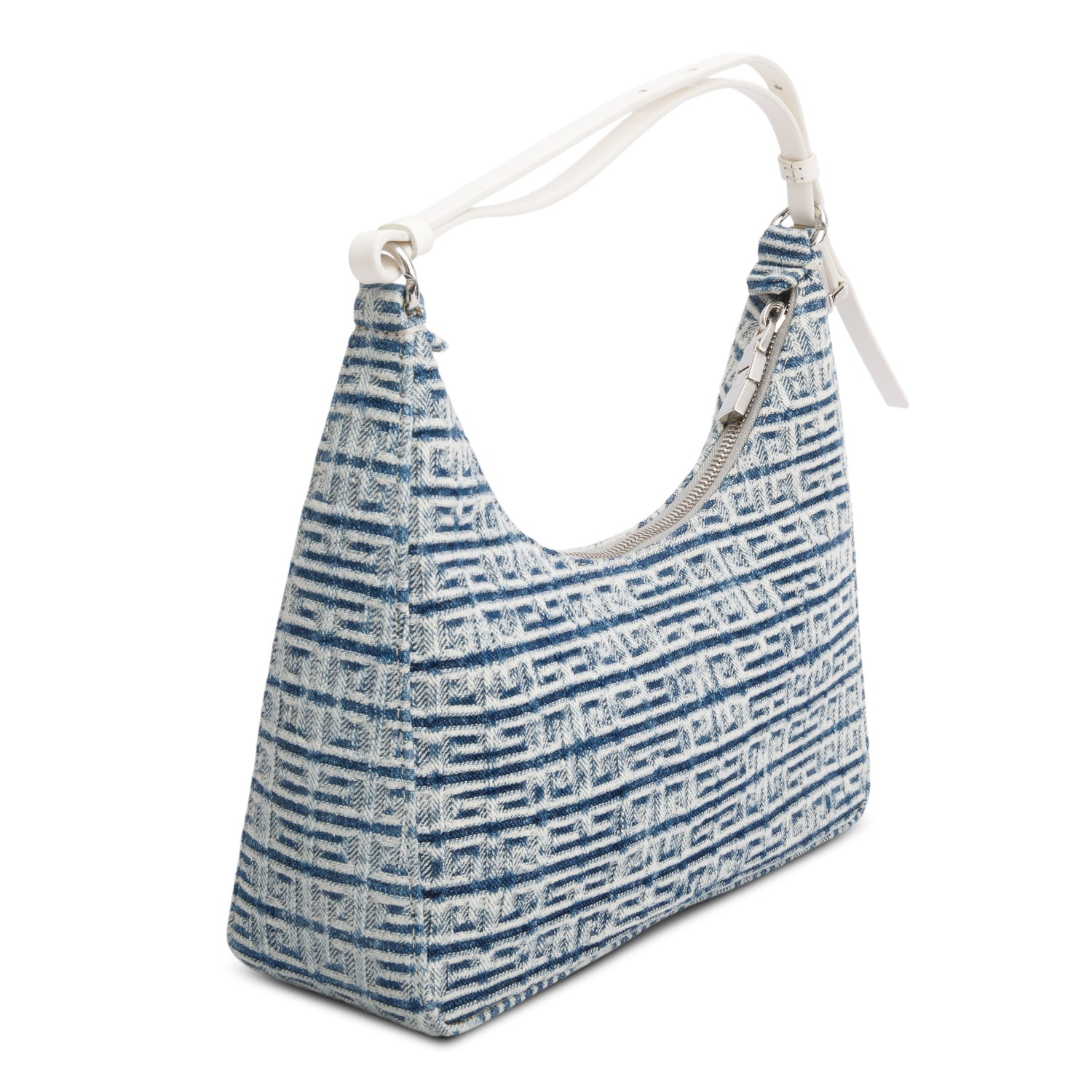 Givenchy 2022 Blue Denim Moon Cut-Out Shoulder Bag