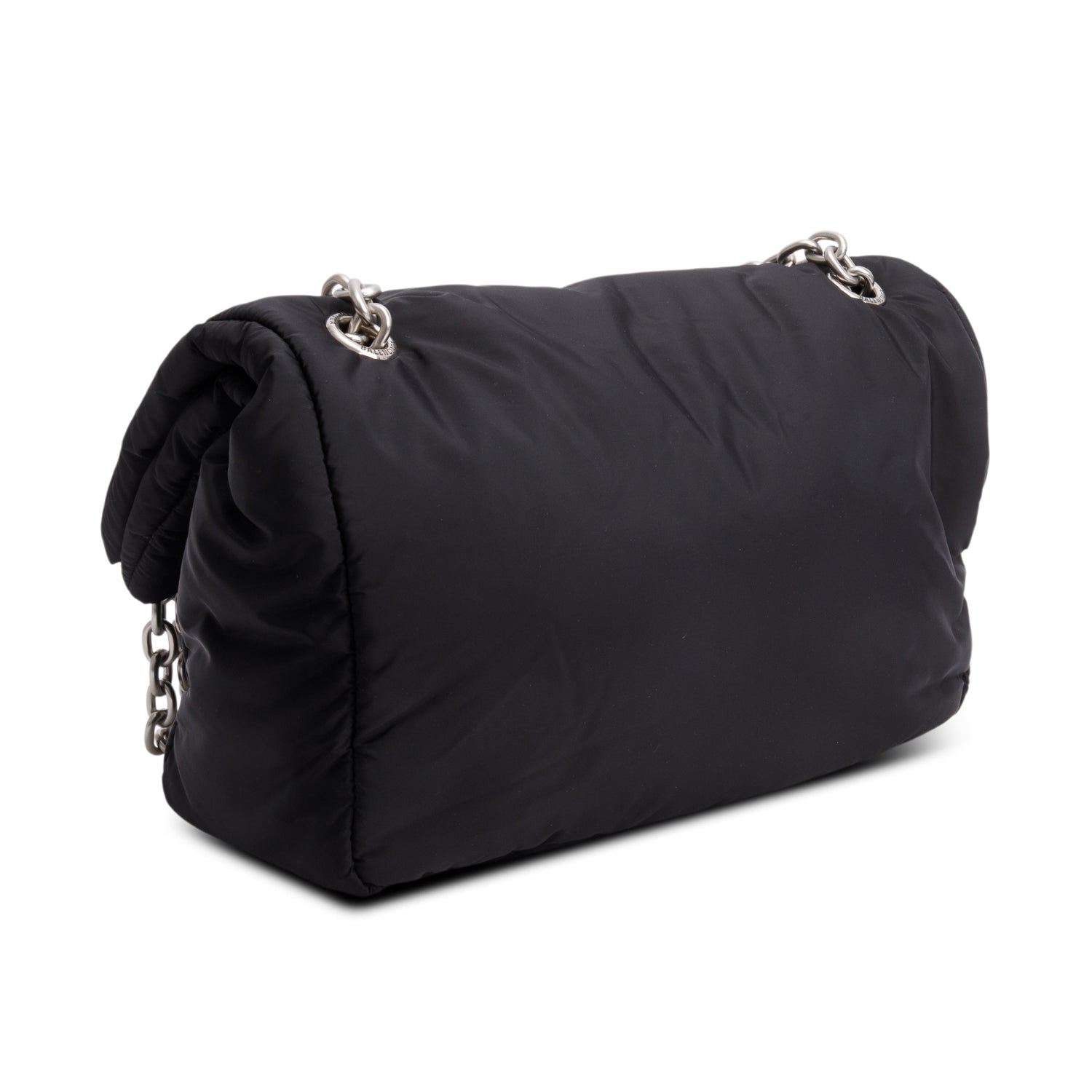 Balenciaga Black Nylon Mini Monaco BB Shoulder Bag