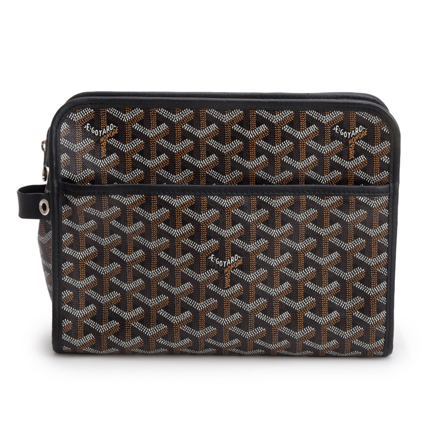 Goyard 2024 Black Goyardine Jouvence MM Toiletry Pouch
