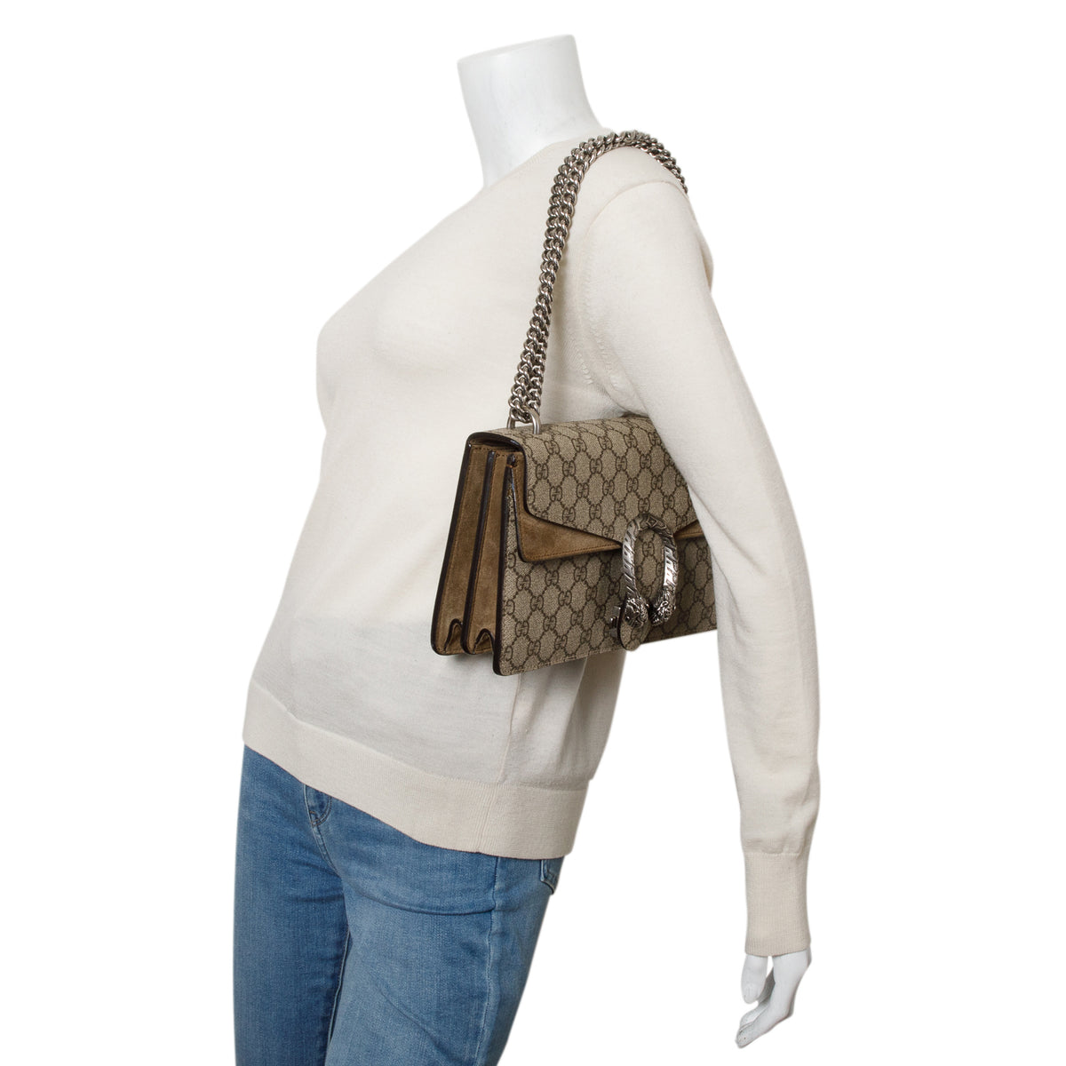 Gucci GG Supreme Monogram Medium Dionysus Shoulder Bag
