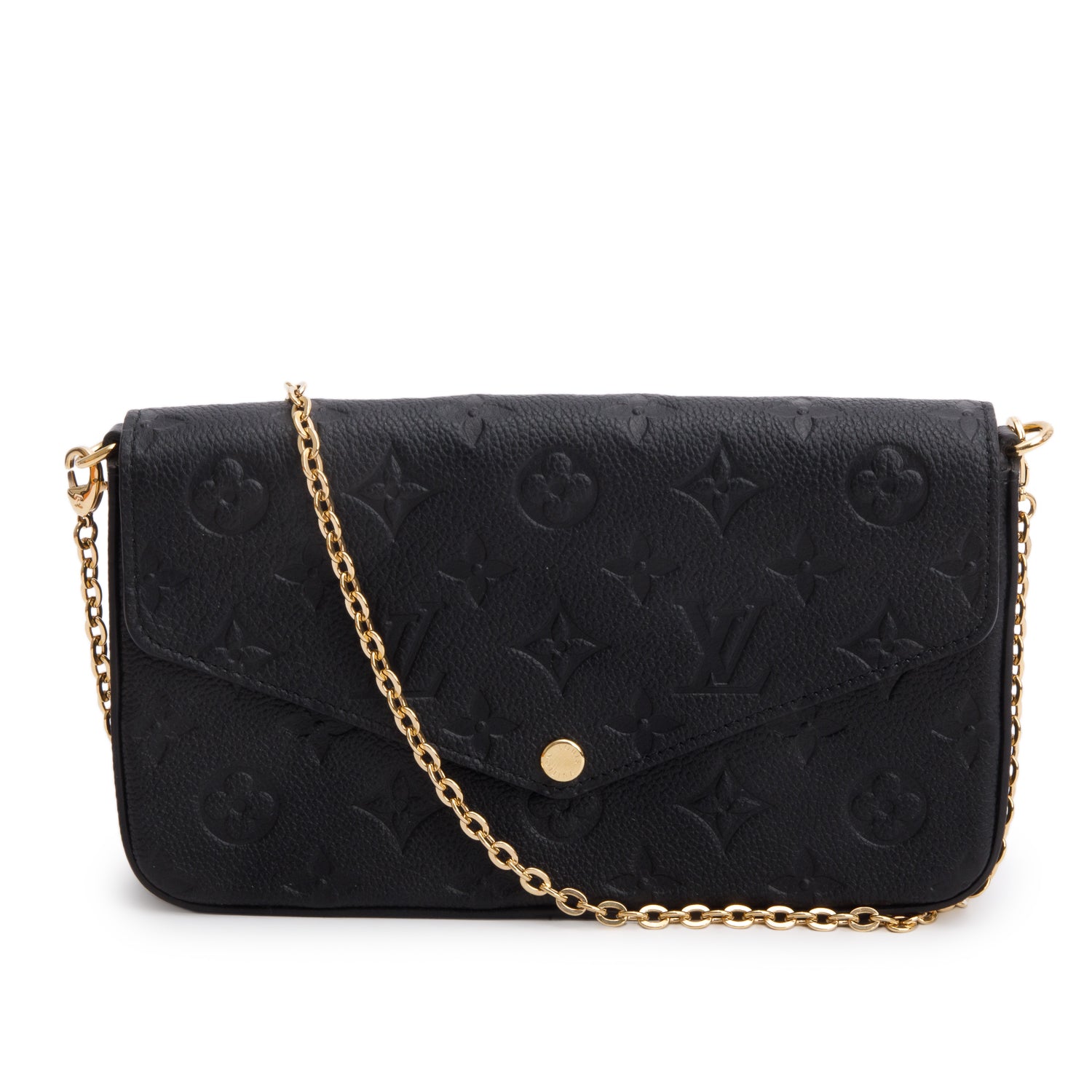Louis Vuitton Black Monogram Empreinte Leather Felicie Pochette w/ Box & Inserts