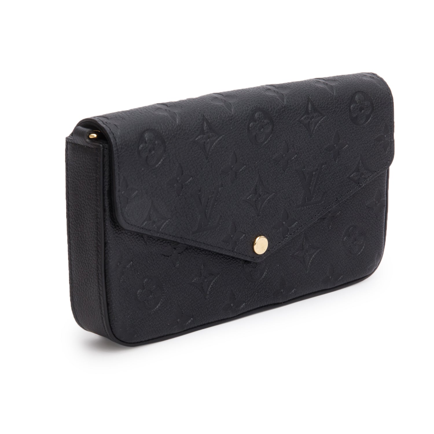 Louis Vuitton Black Monogram Empreinte Leather Felicie Pochette w/ Box & Inserts