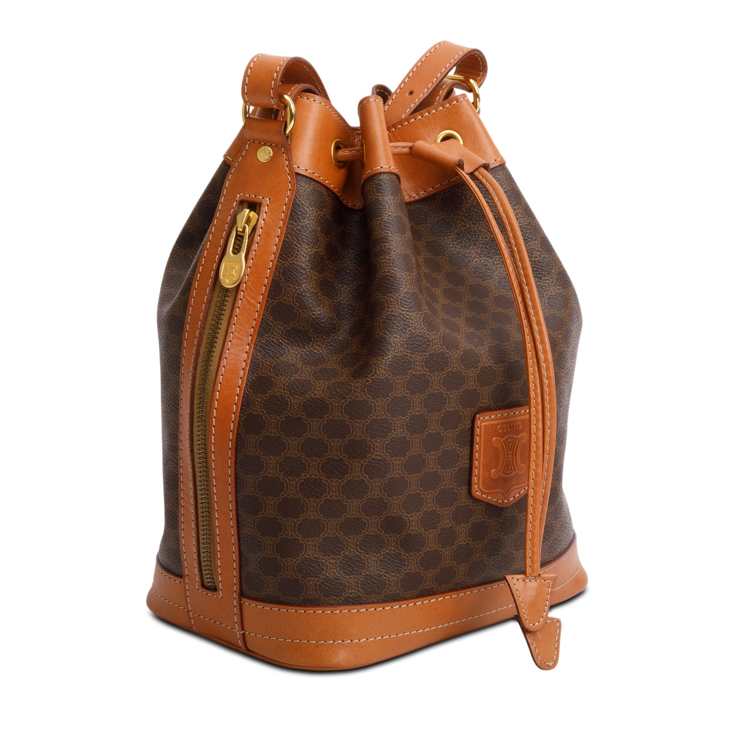 Celine Vintage Triomphe Macadam Bucket Bag