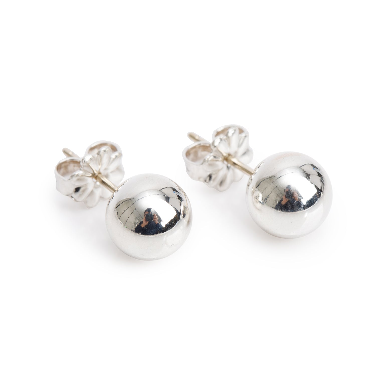 Tiffany & Co. Sterling Silver HardWear 8 MM Ball Earrings