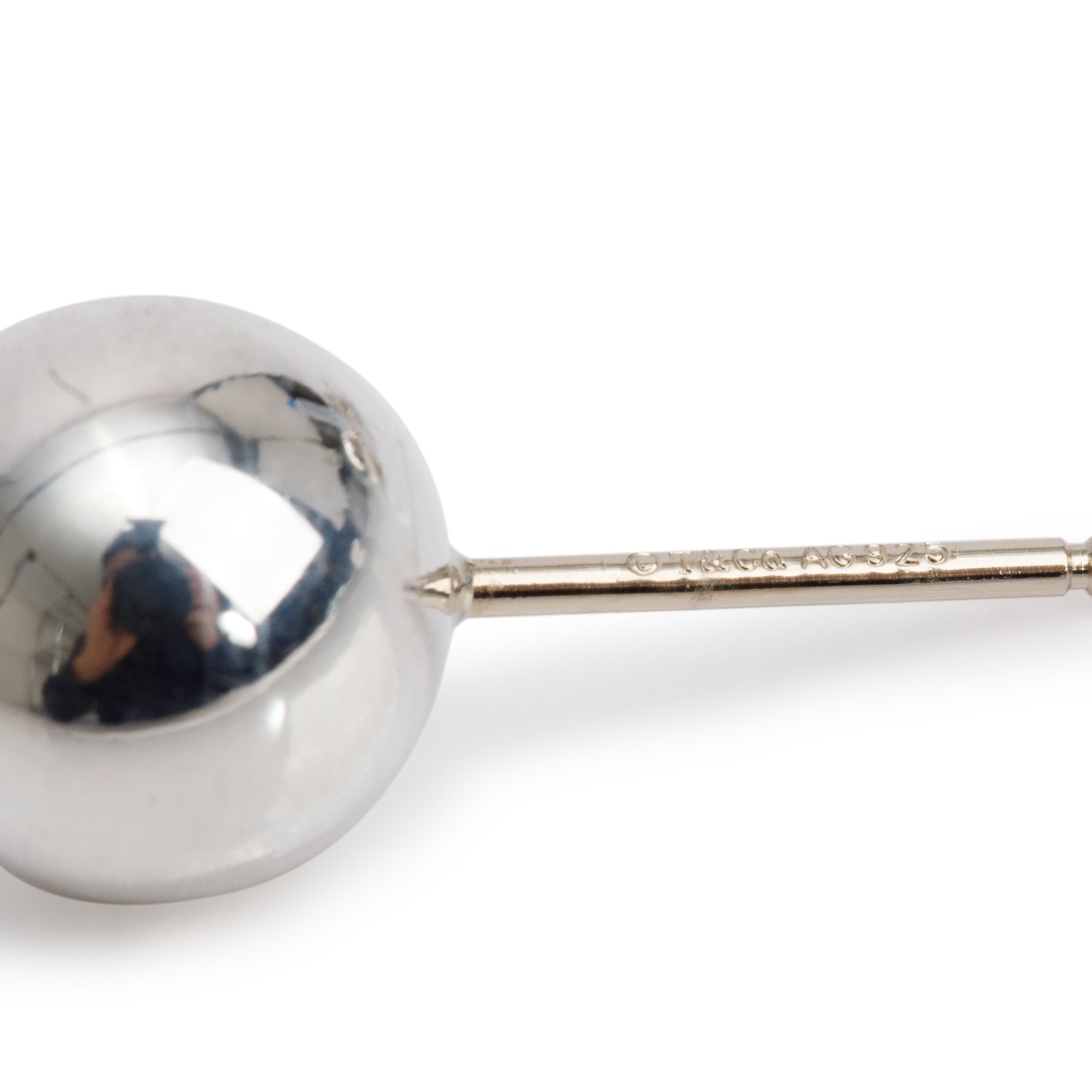 Tiffany & Co. Sterling Silver HardWear 8 MM Ball Earrings