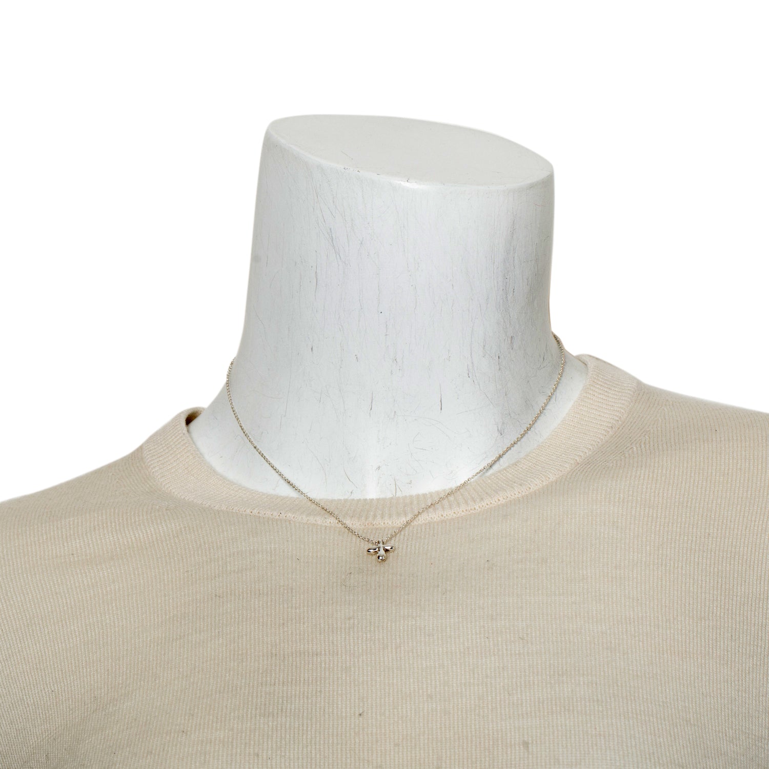 Tiffany & Co. Elsa Peretti Sterling Silver Cross Pendant Necklace, 12 MM Long