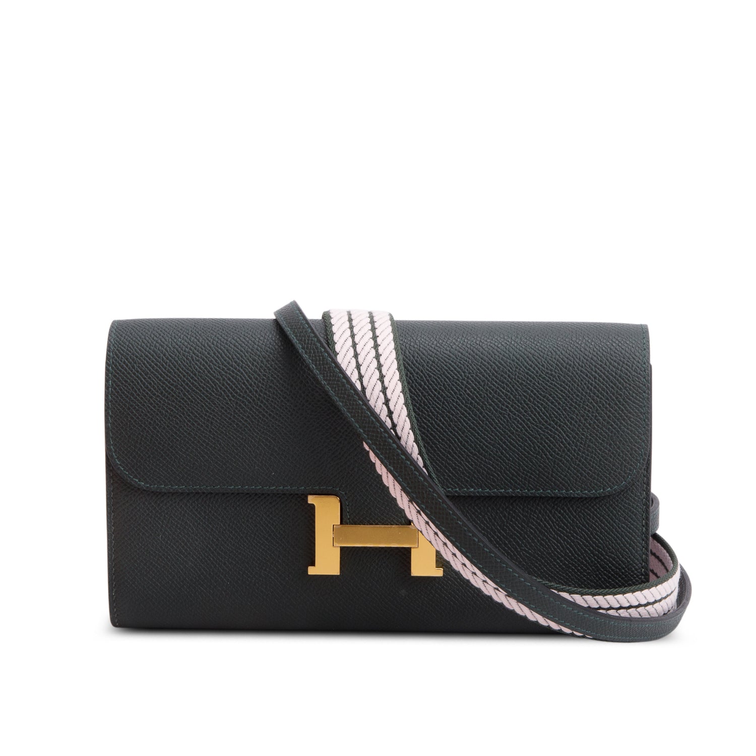 Hermes 2025 Gris Misty Epsom Leather Constance to Go w/ Strap & Box