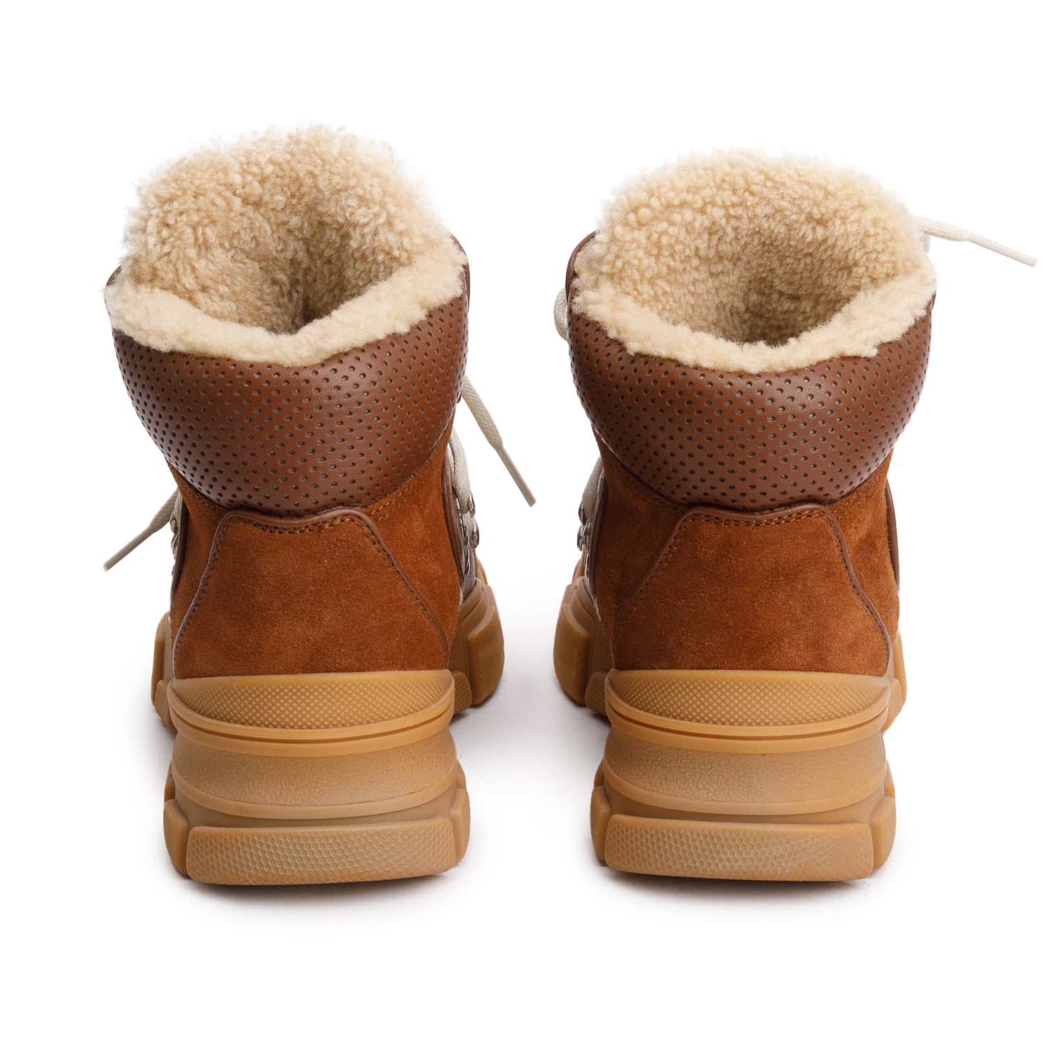 Gucci  GG Canvas Brown Suede Flashtrek Sneakers, Size 37.5 w/ Box