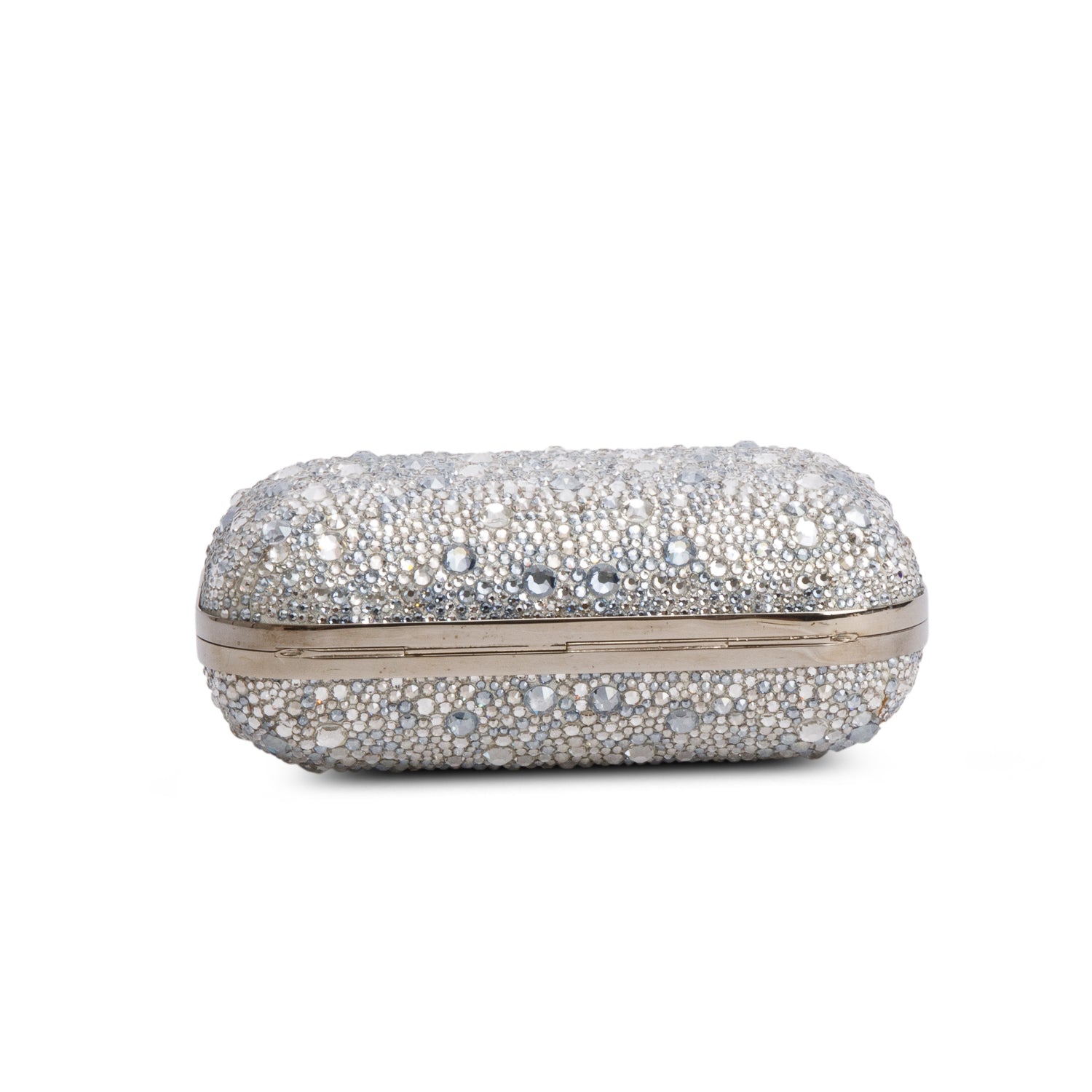 Jimmy Choo Silver Halo Crystal Cloud Clutch w/ Box