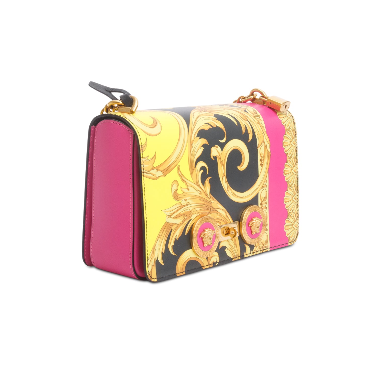 Versace Gold/Pink Barocco Icon Shoulder Bag