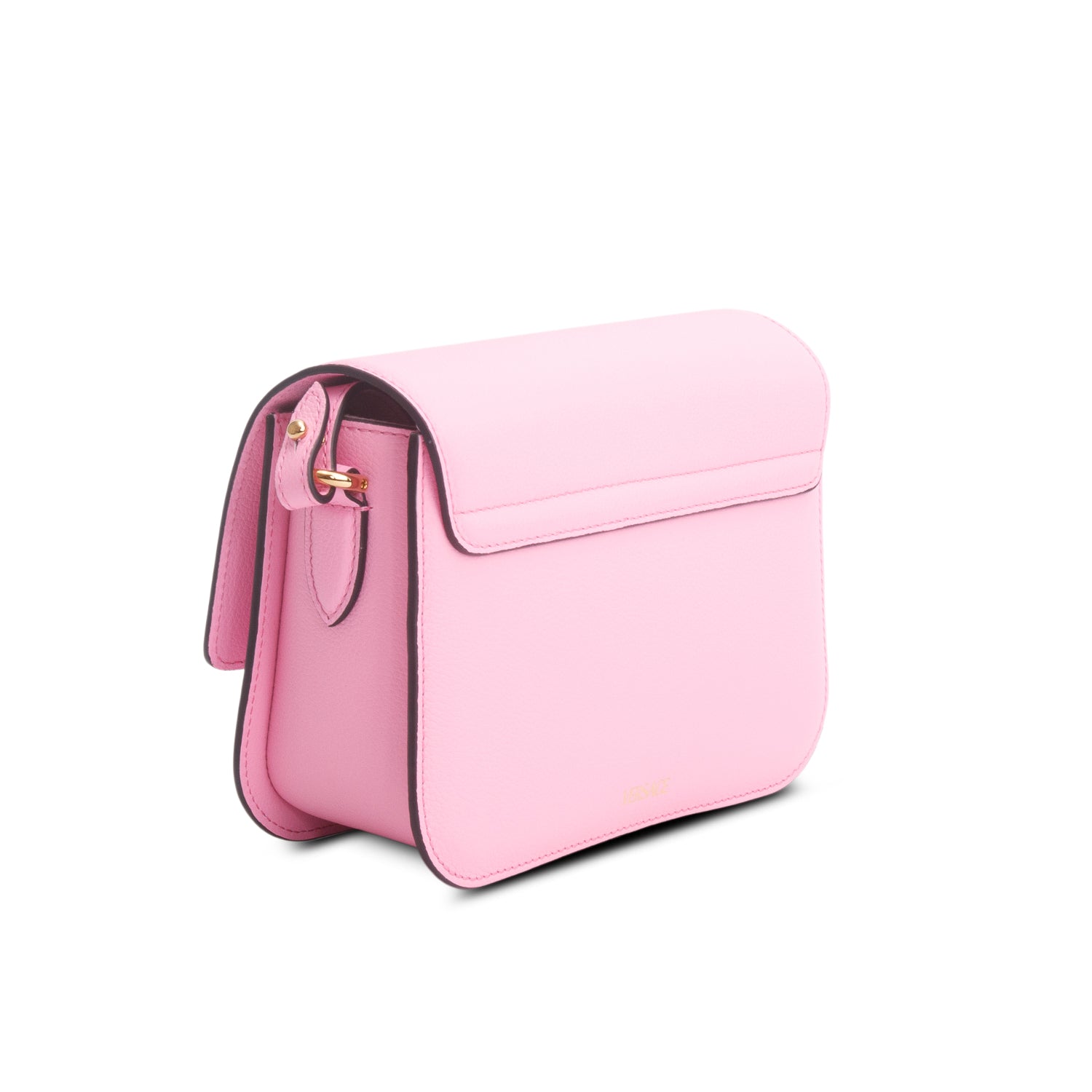 Versace Pink Grained Calfskin La Medusa Shoulder Bag