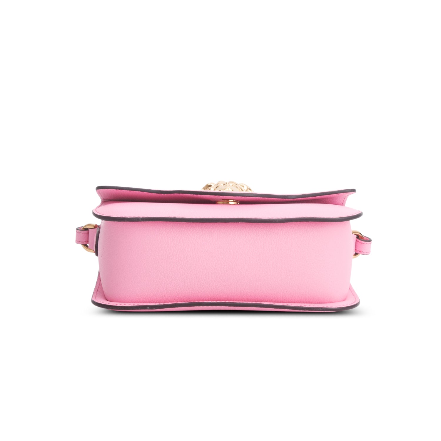 Versace Pink Grained Calfskin La Medusa Shoulder Bag
