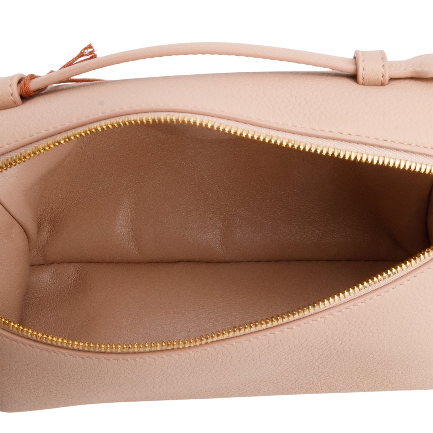 Loro Piana Pink Grained Calfskin Leather Extra Pocket L19 Pouch w/ Strap & Box