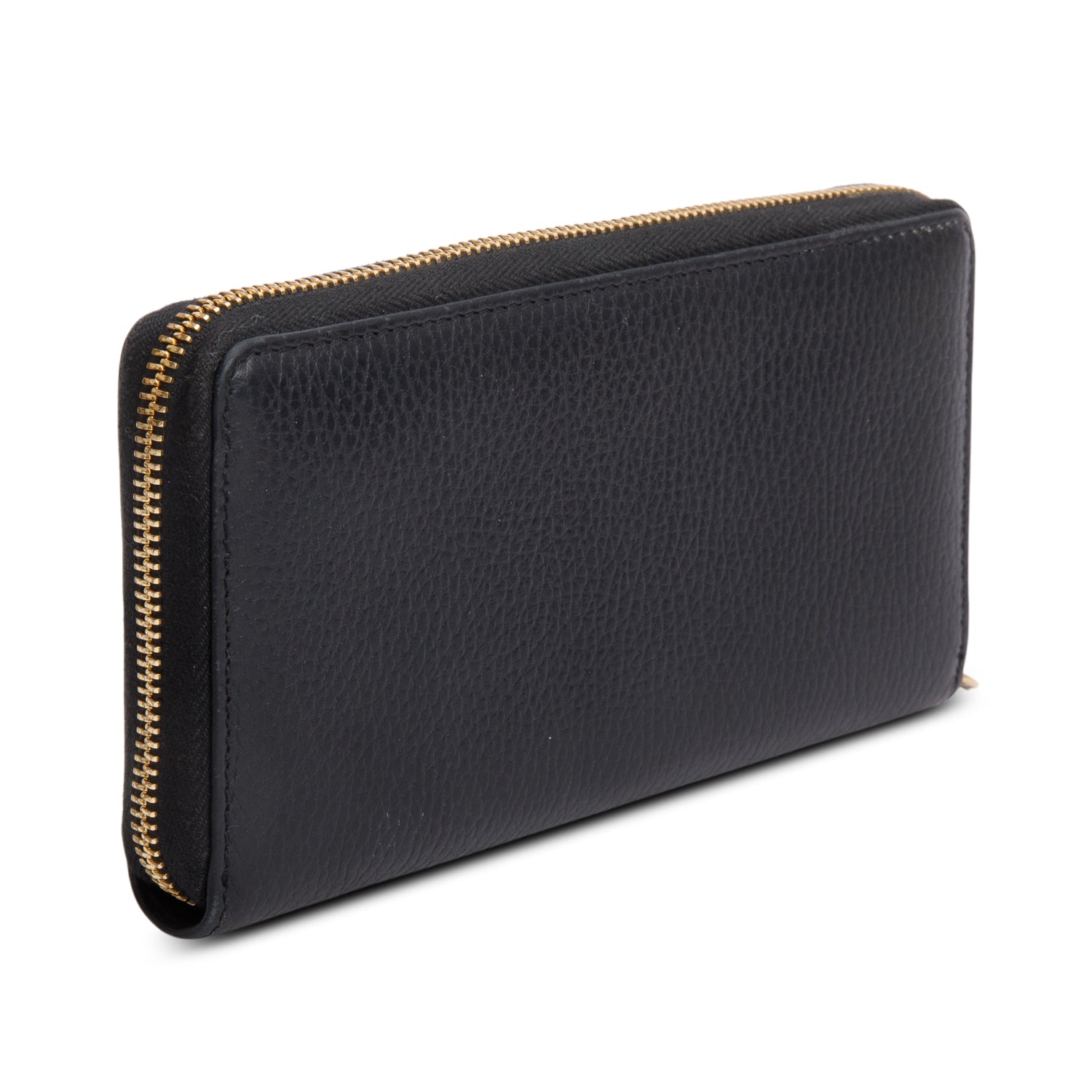 Gucci Black Calfskin Leather GG Marmont Zip Around Wallet w/ Box