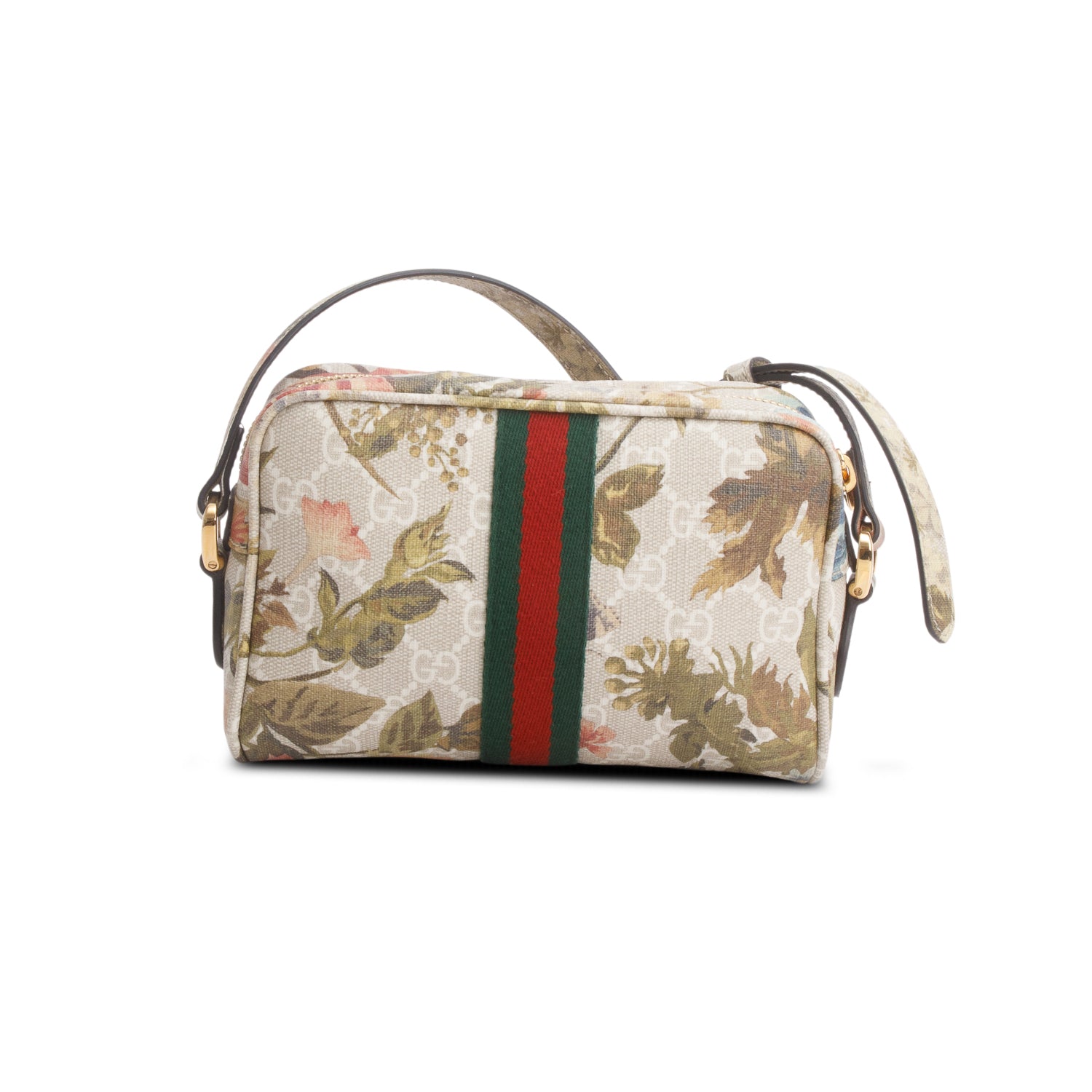 Gucci GG Supreme Web Floral Mini Ophidia Crossbody Bag