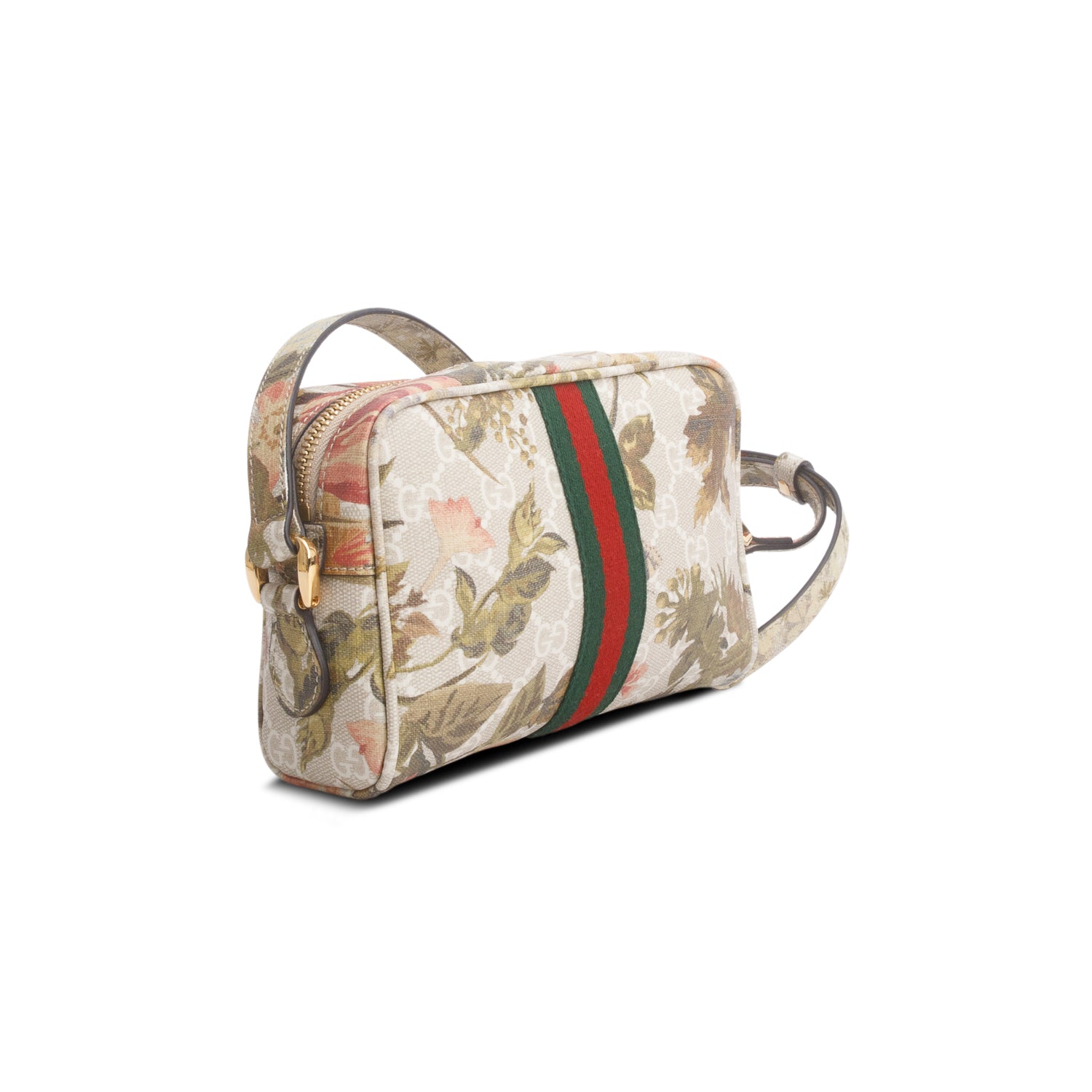 Gucci GG Supreme Web Floral Mini Ophidia Crossbody Bag