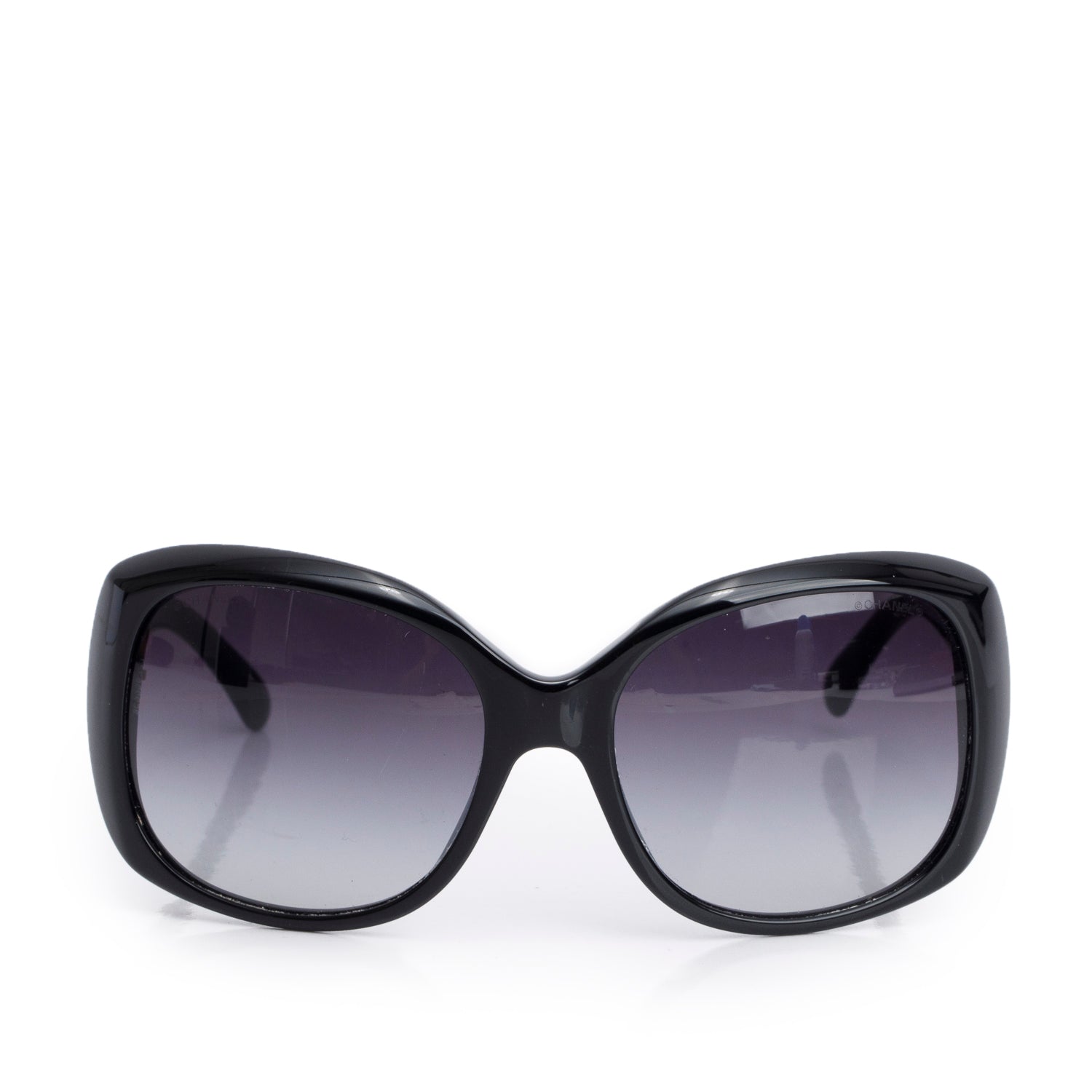 Chanel 5183 Black Acetate CC Square Sunglasses w/ Box & Case