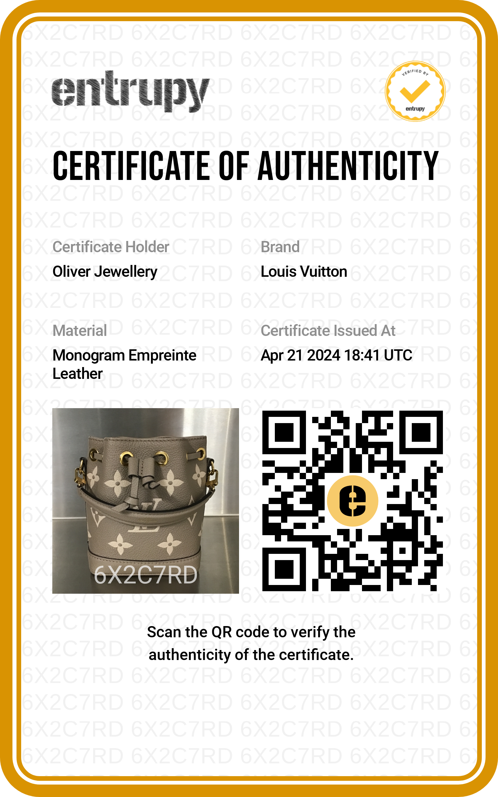 Louis Vuitton 2023 Bicolor Monogram Empreinte Nano Noe w/ Strap, Box & Receipt