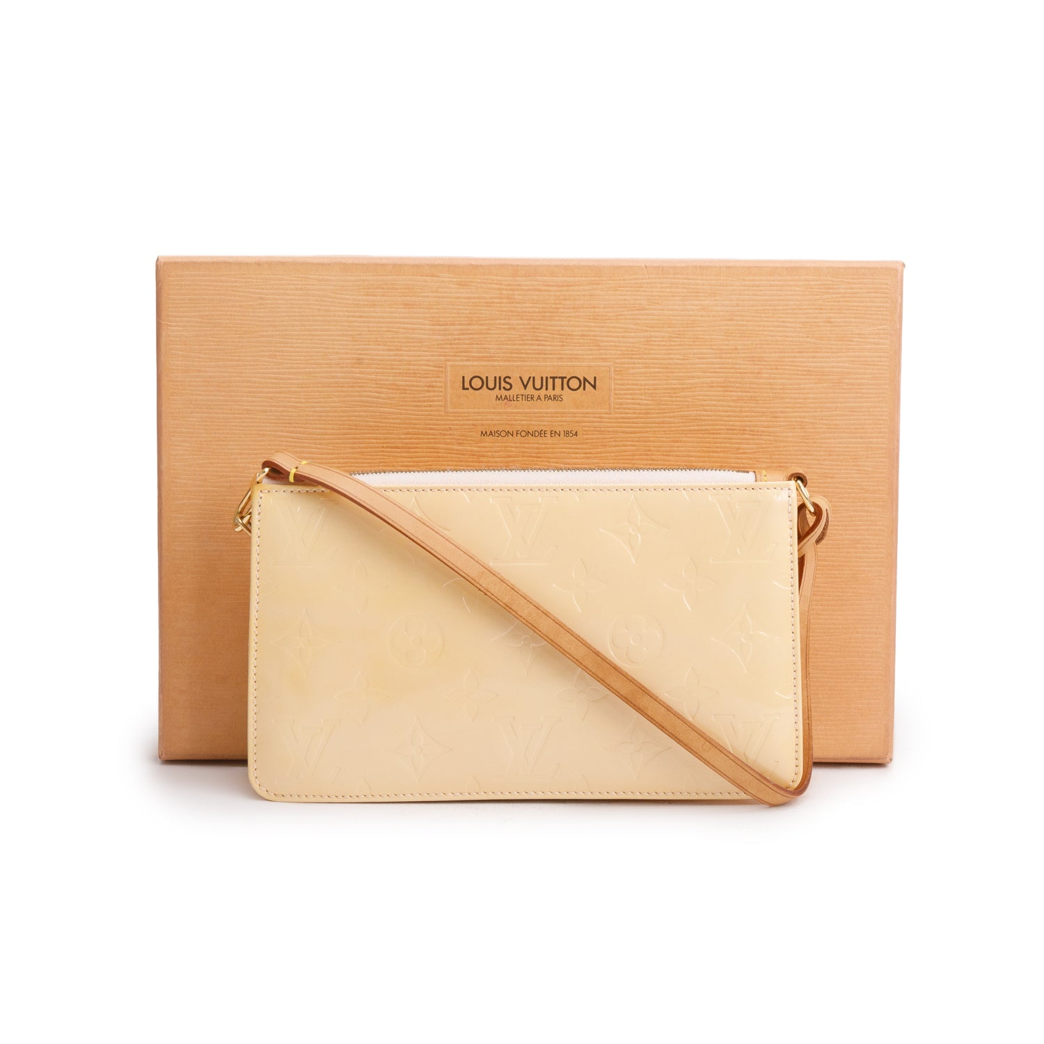 Louis Vuitton Yellow Vernis Lexington Pochette w/ Box