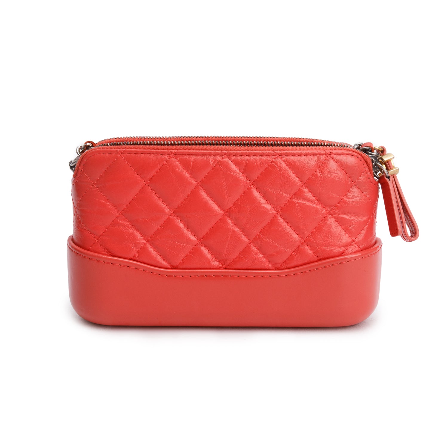 Chanel Pink Aged Calfskin Quilted Gabrielle Clutch on Chain w/ Authenticity Card