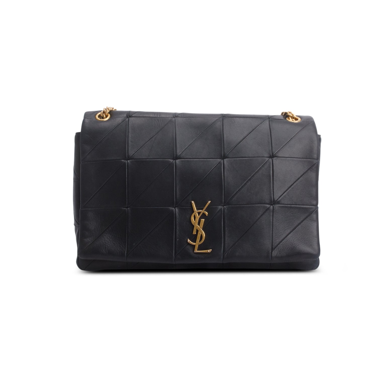 Saint Laurent Black Lambskin Matelasse Monogram Large Jamie 4.3 Shoulder Bag