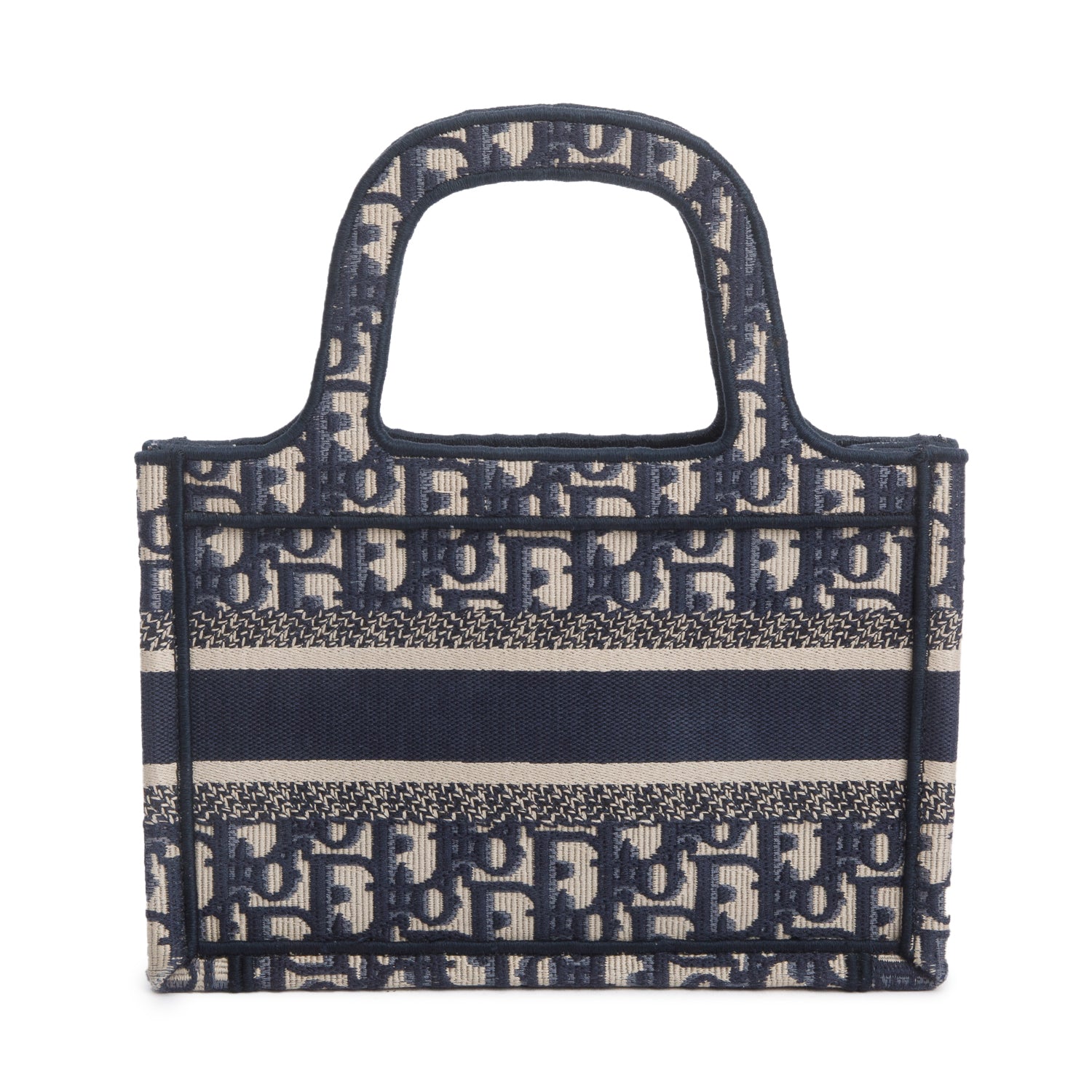 Christian Dior 2021 Blue Canvas Oblique Mini Book Tote