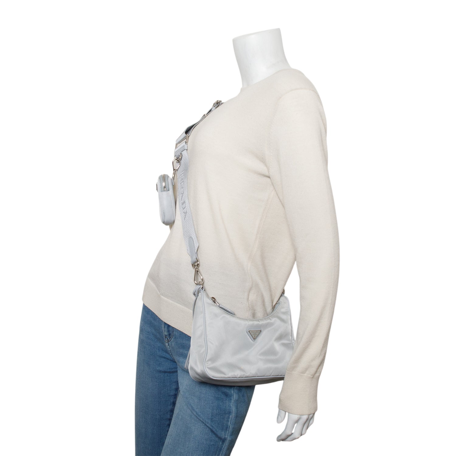 Prada Blue Re-Edition 2005 Re-Nylon Bag w/ Box