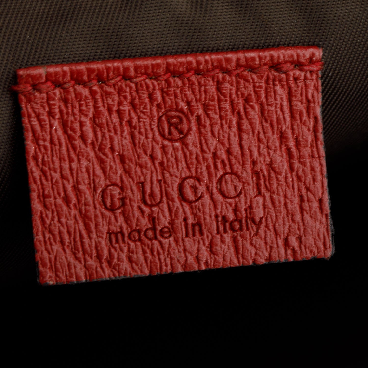 Gucci Red GG Supreme Monogram Tian Large Zip Pouch w/ Box
