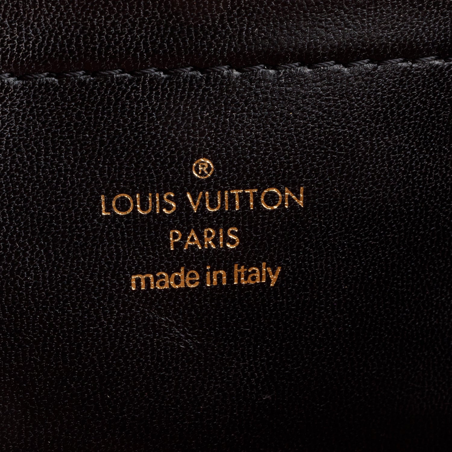 Louis Vuitton Black Lambskin Embossed Monogram Pochette Coussin