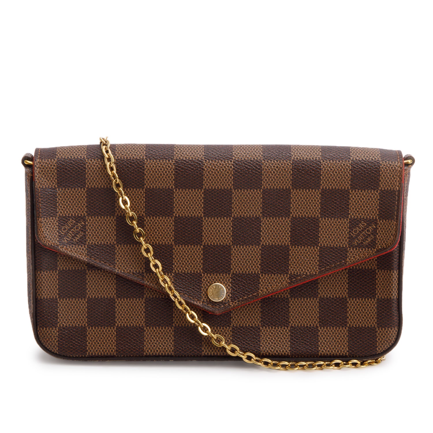 Louis Vuitton Damier Ebene Felicie Pochette Bag w/ Insert & Box