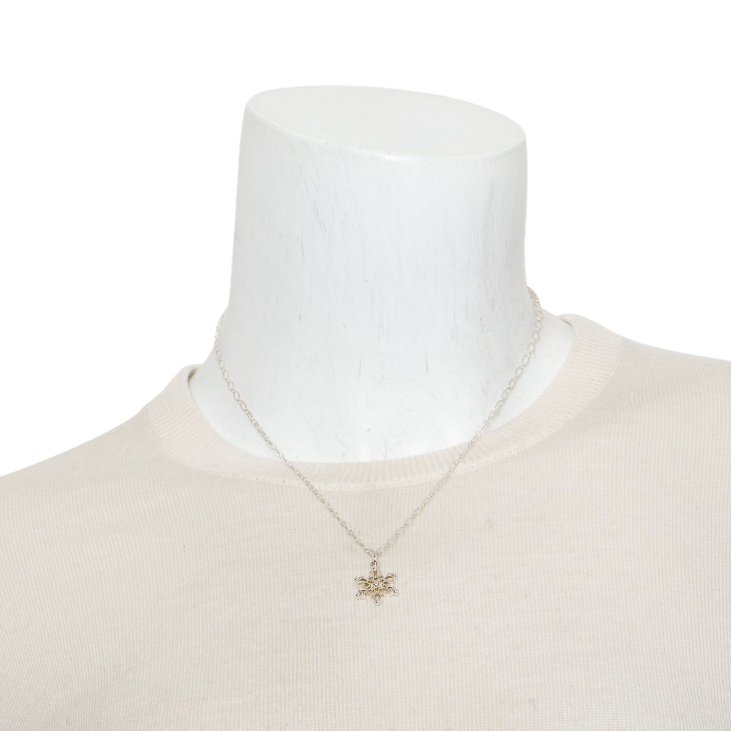 Tiffany & Co. Sterling Silver Snowflake Pendant Necklace