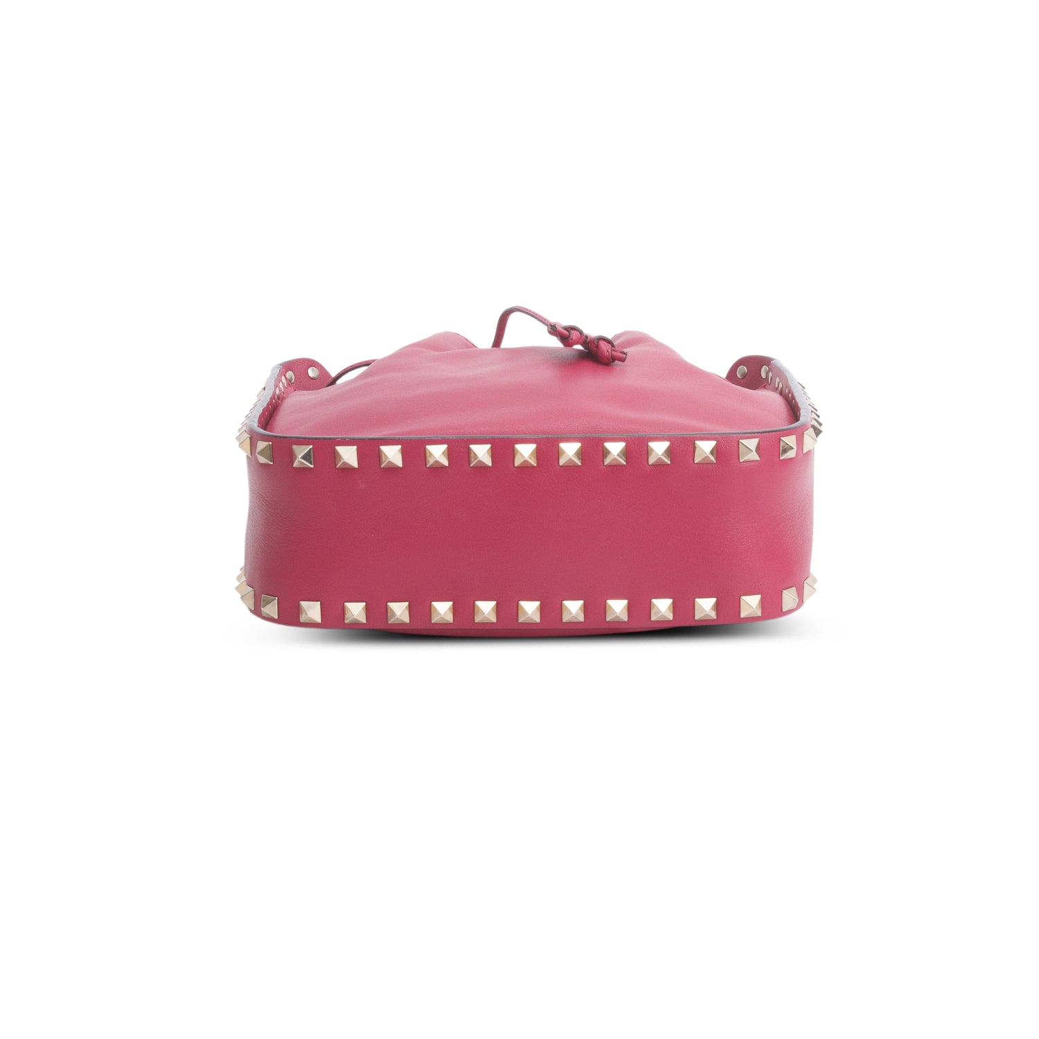 Valentino Pink Vitello Rockstud Bucket Bag