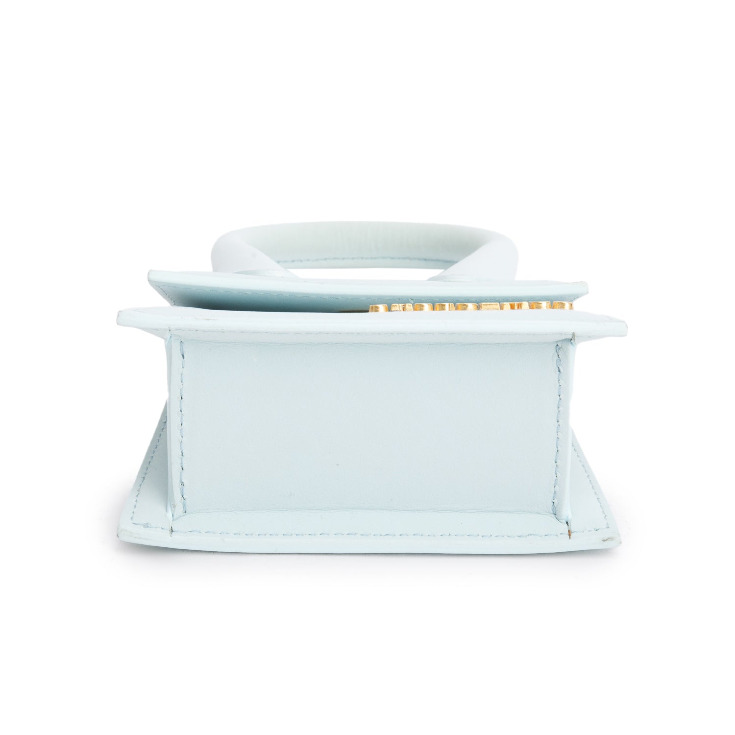 Jacquemus Blue Calfskin Leather Mini Signature Le Chiquito Handle Bag w/ Strap