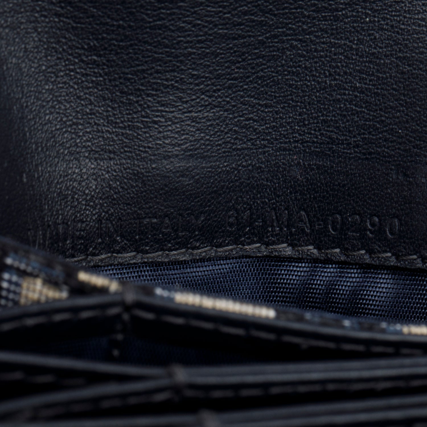 Christian Dior Navy Oblique Jaquard Saddle Lotus Wallet w/ Box