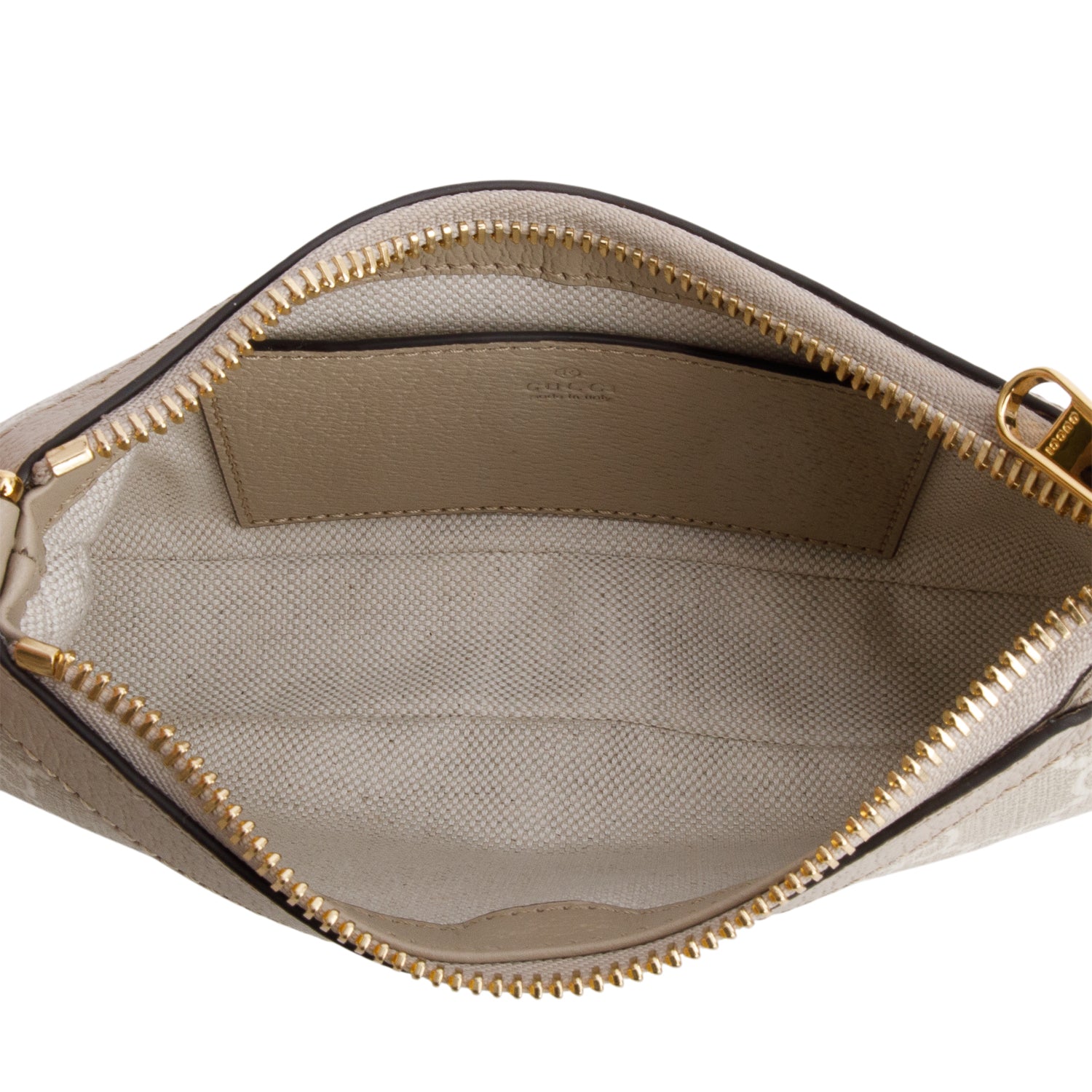 Gucci Beige GG Supreme Monogram Textured Dollar Calfskin Mini Ophidia Chain Bag w/ Box